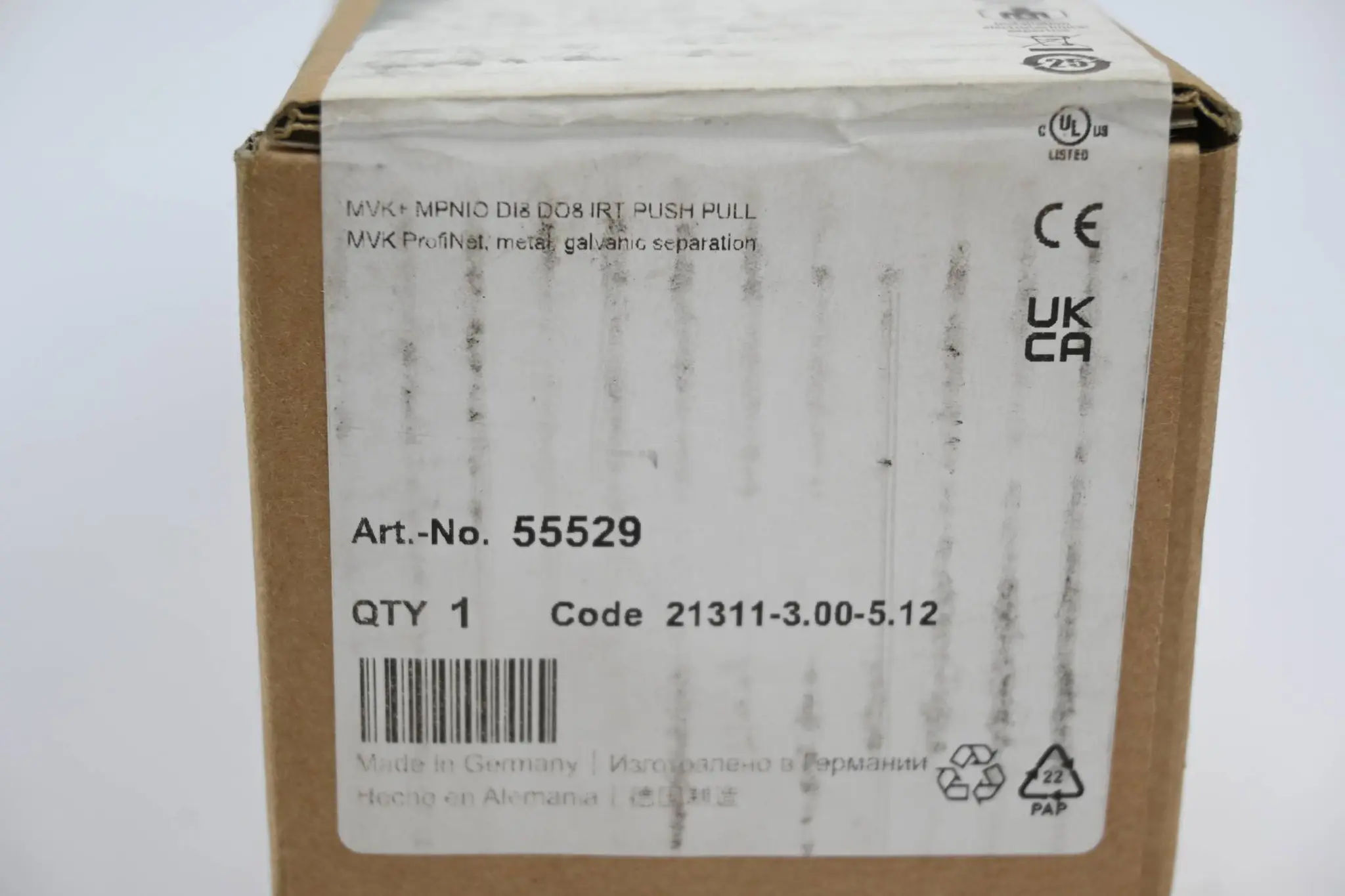 Produktfoto 1 von Murr Elektronik Kompaktmodul MVK+ MPNIO DI8 DO8 IRT Push Pull ( 55529 )