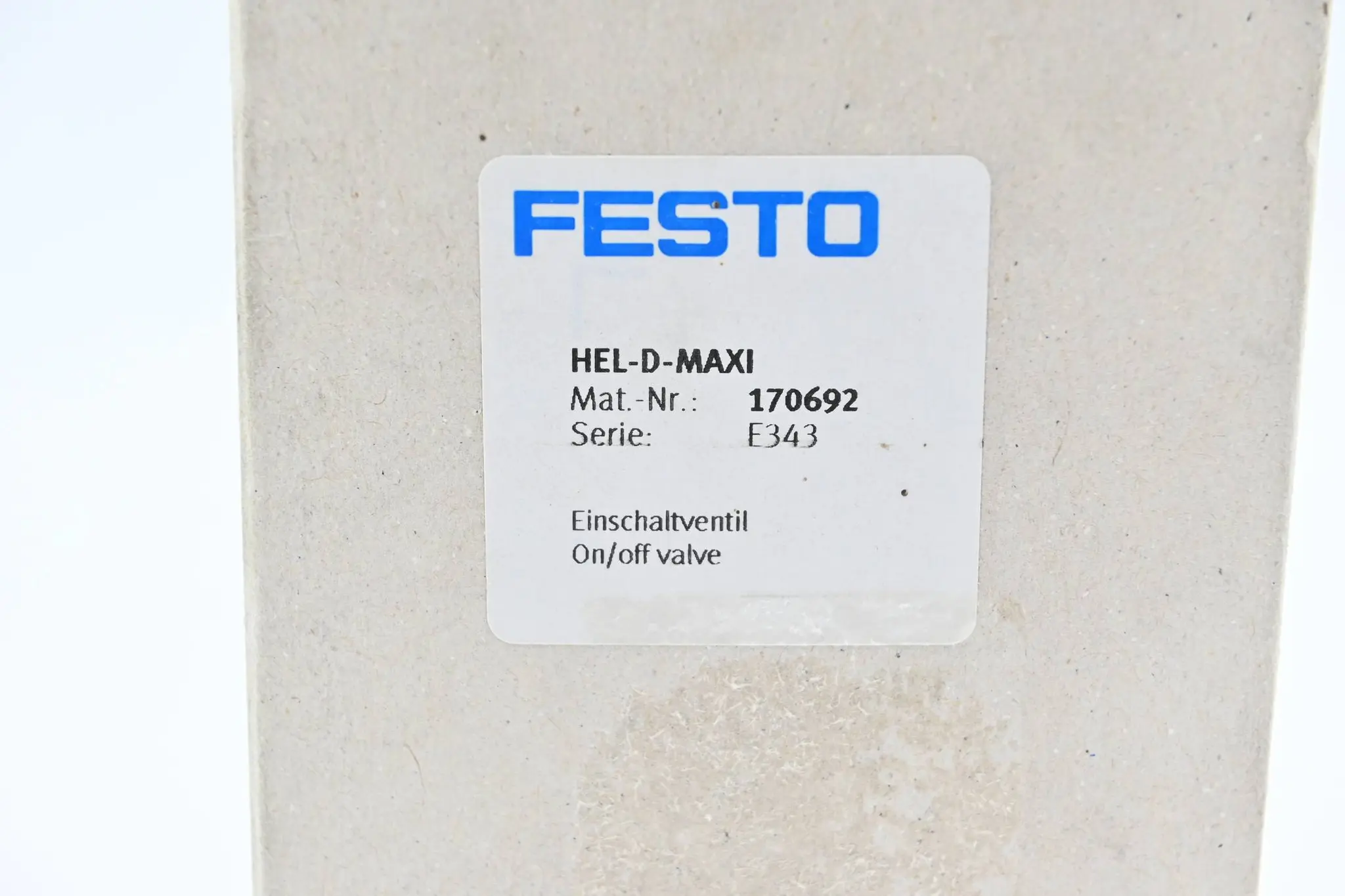 Produktfoto 1 von Festo Einschaltventil HEL-D-MAXI ( 170692 )