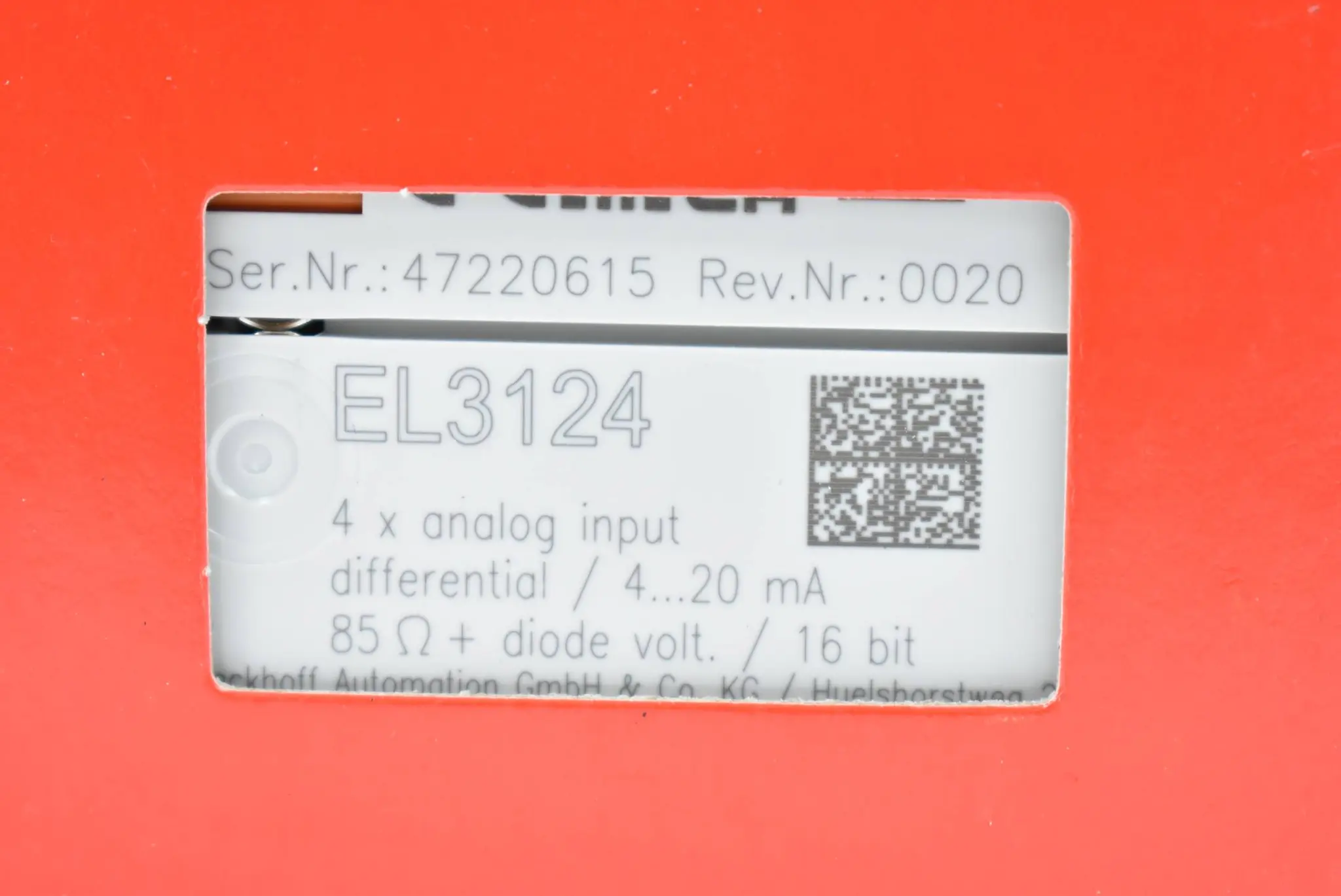 Produktfoto 1 von Beckhoff EtherCAT-Klemme 4-Kanal-Analog-Eingang EL3124 ( EL 3124 )