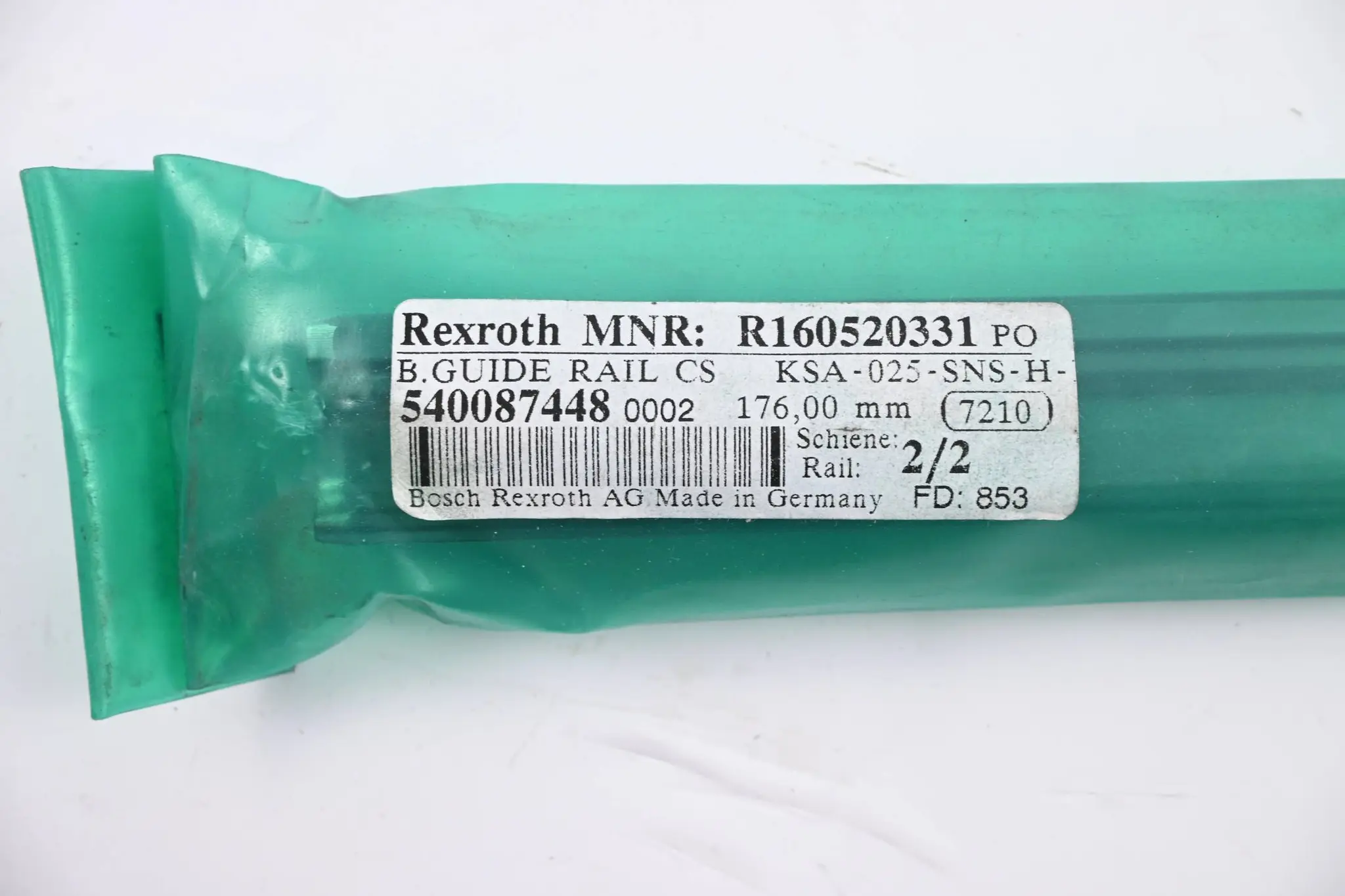 Produktfoto 1 von Rexroth Kugelführungsschiene KSA-025-SNS-H ( R160520331 ) 176,00mm