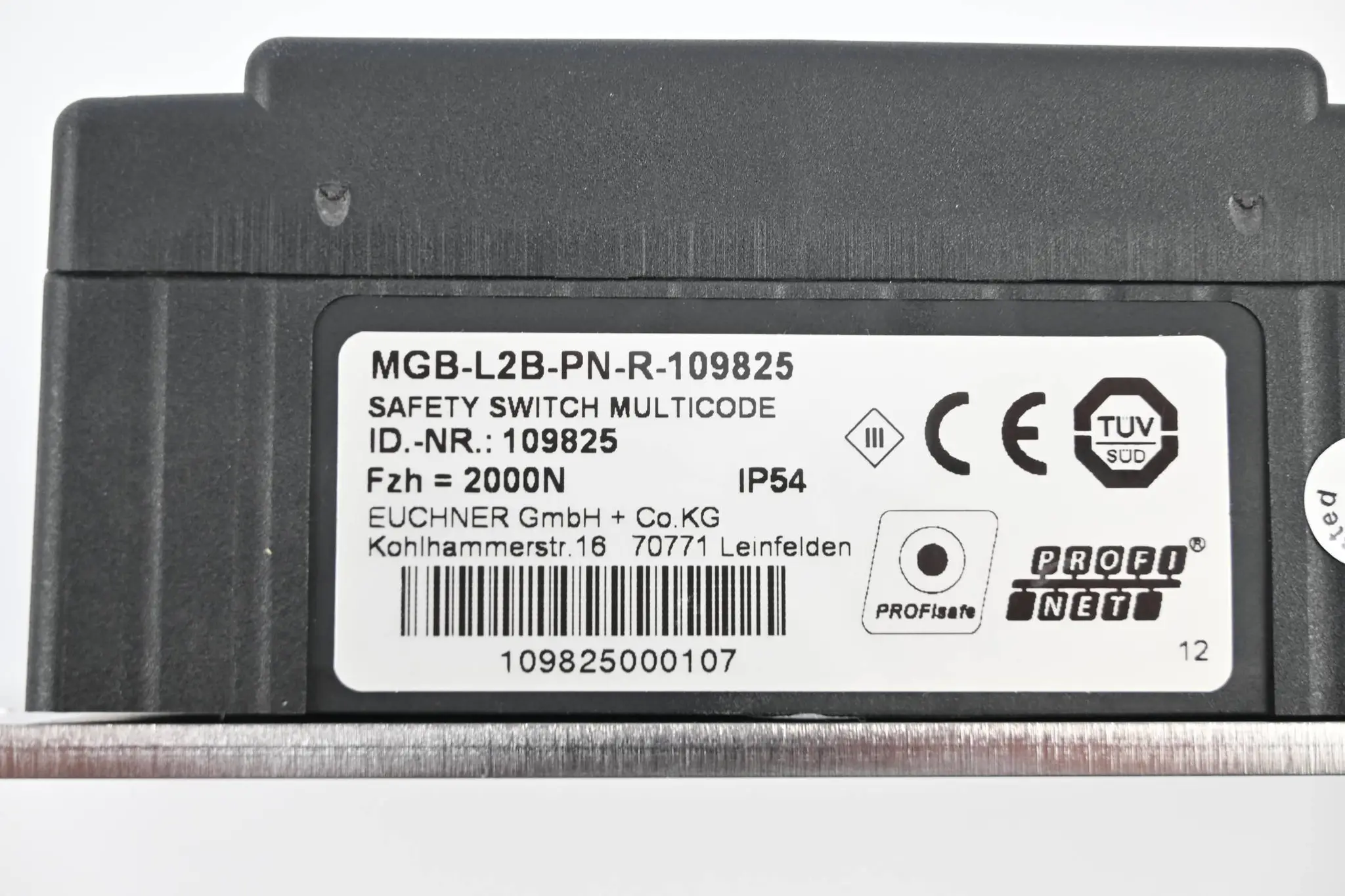 Produktfoto 1 von Euchner Mehrzwecksicherheitsschalter MGB-L2B-PN-R-109825