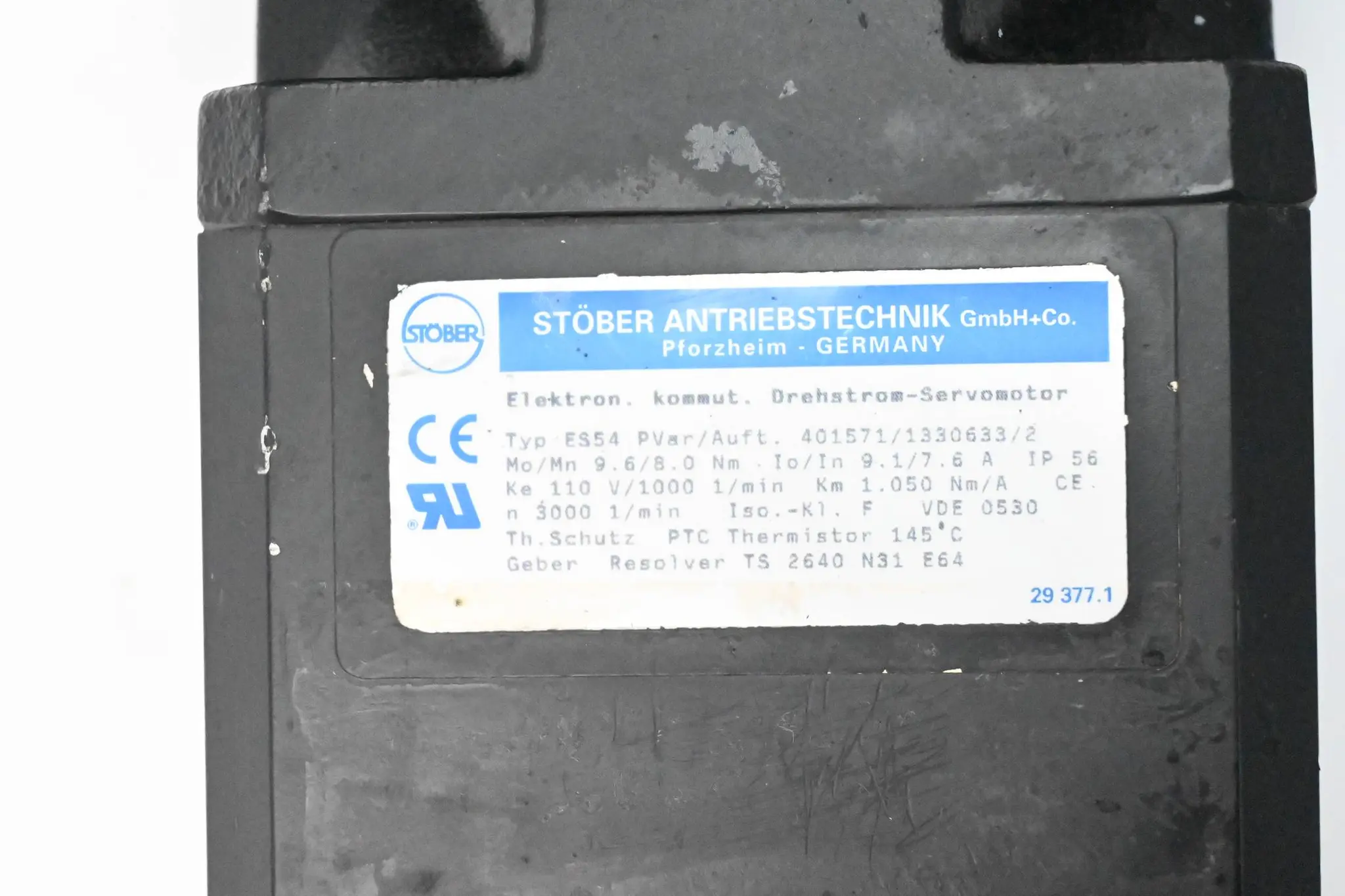 Produktfoto 1 von Stöber Servomotor ES52 inkl. Getriebe S402AB0175ES52