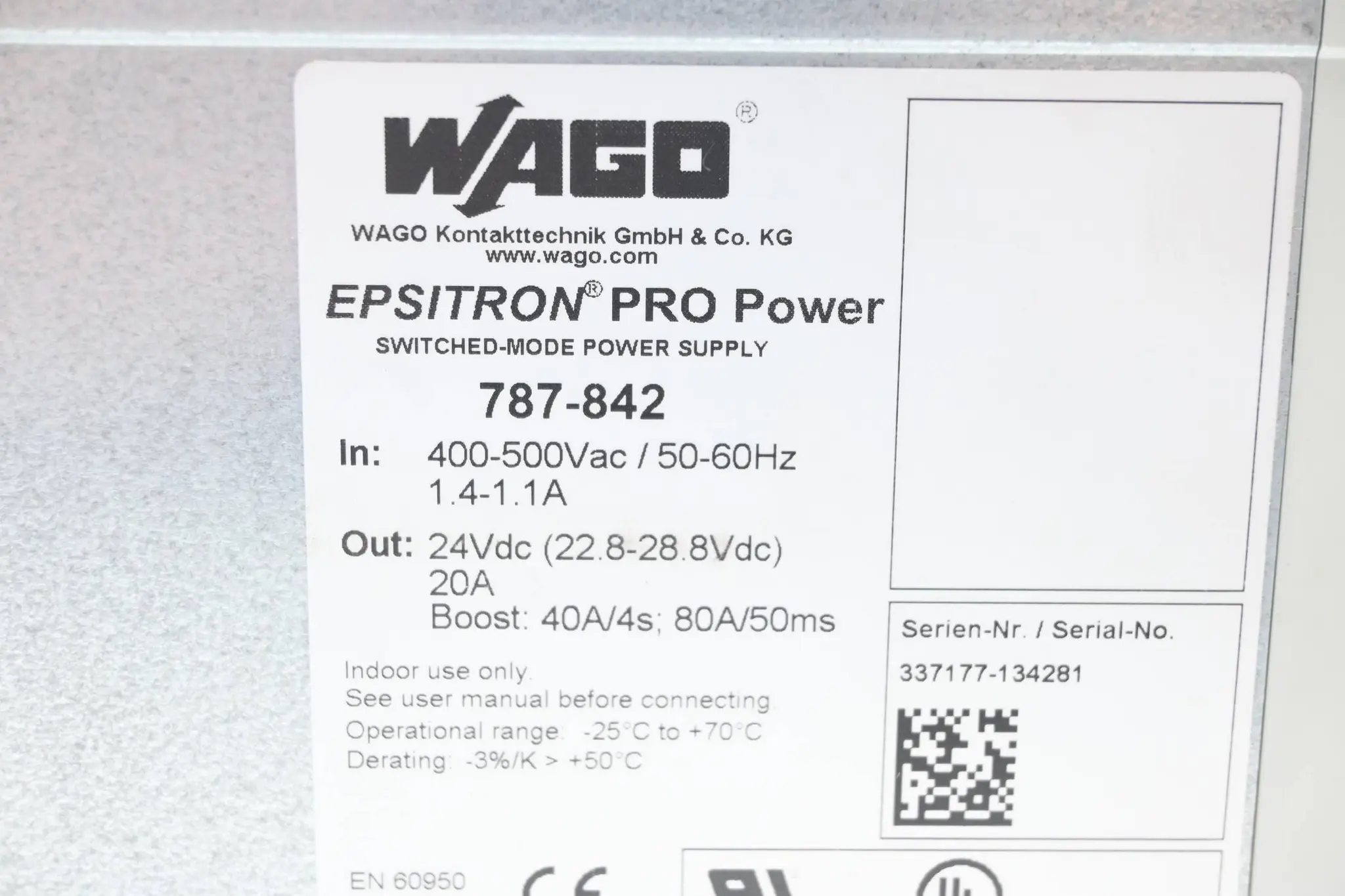 Produktfoto 1 von Wago Primär getaktete Stromversorgung Epsitron Pro Power ( 787-842 )