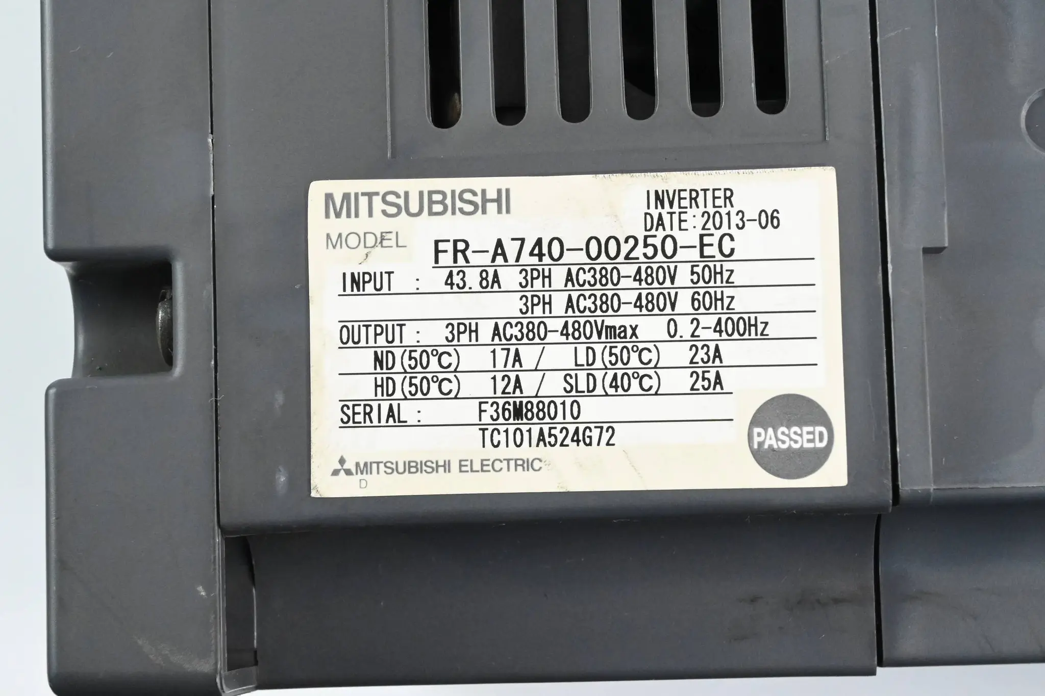 Produktfoto 1 von Mitsubishi Frequenzumrichter A700 FR-A740-00250-EC