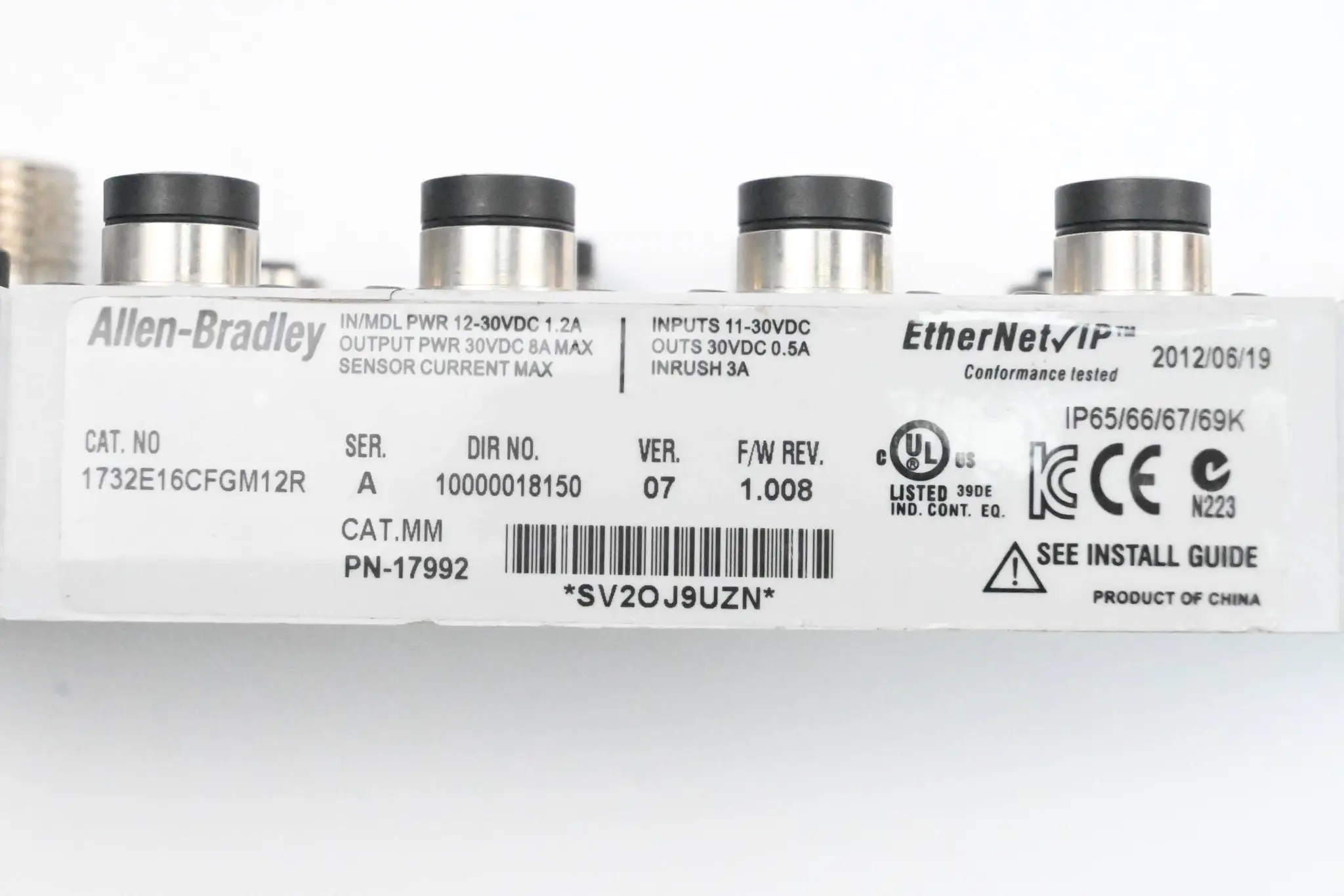 Produktfoto 1 von Allen Bradley ArmorBlock EtherNet/IP I/O-Modul 1732E 16CFGM12R