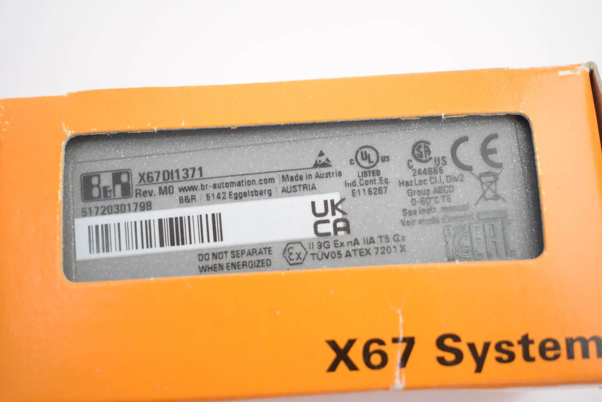 Produktfoto 1 von B&R automation digitales Eingangsmodul 24 VDC X67 DI 1371 ( X67DI1371 ) Re. M0