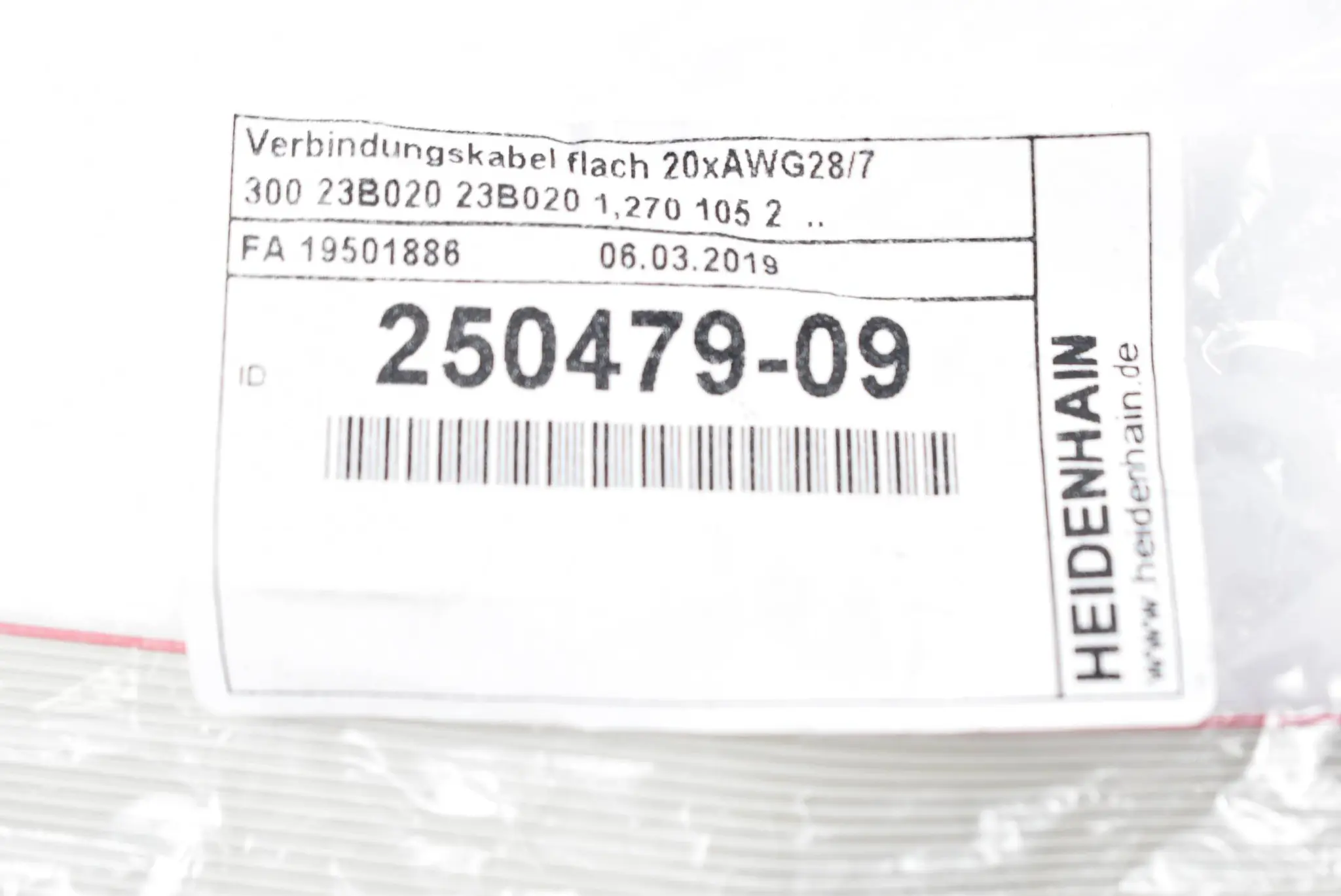 Produktfoto 1 von Heidenhain Verbindungskabel Flach 250479-09