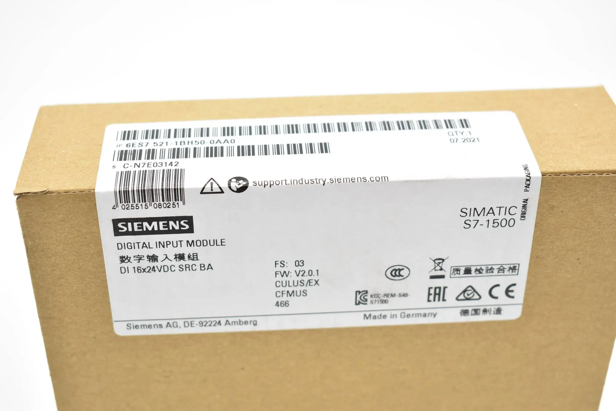 Produktfoto 1 von Siemens simatic S7-1500 6ES7 521-1BH50-0AA0 ( 6ES7521-1BH50-0AA0 ) FS3
