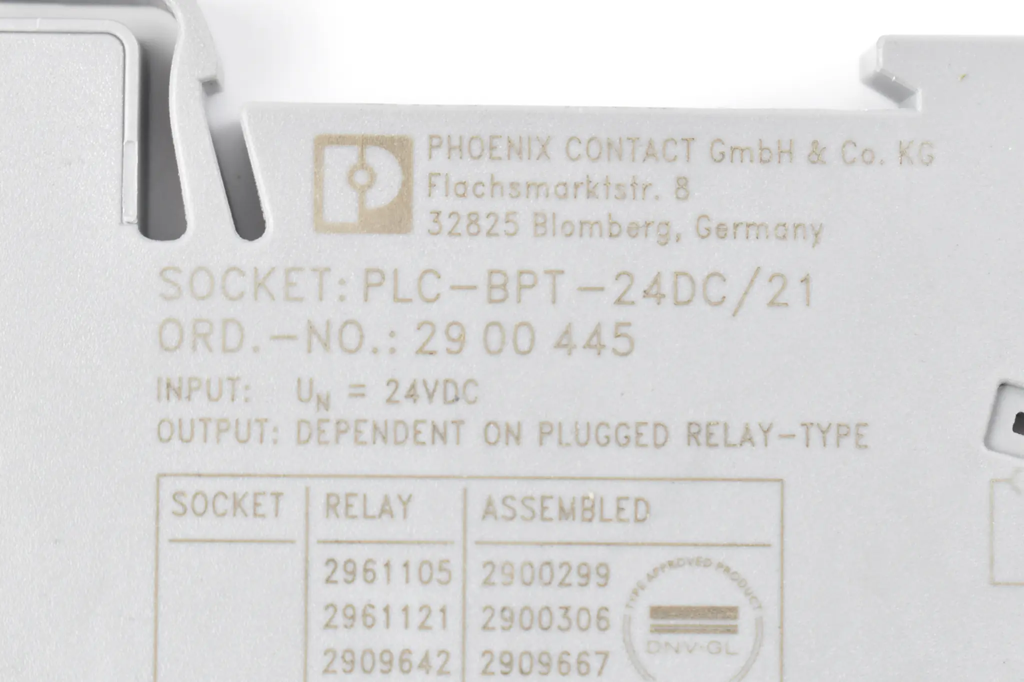 Produktfoto 1 von Phoenix Contact Relaissockel PLC-BPT- 24DC/21 ( 2900445 ) inkl. 2961105