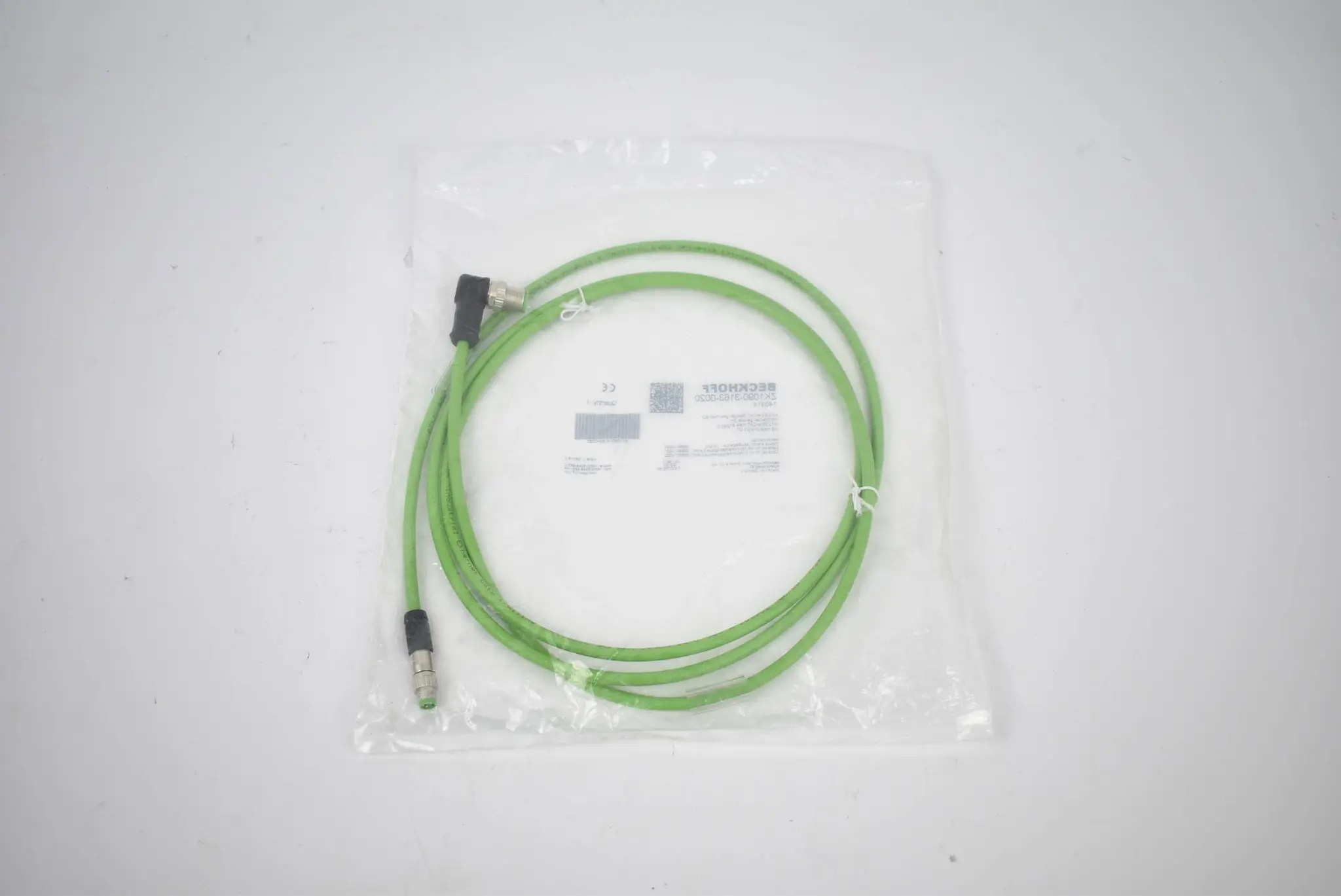 Produktfoto 1 von Beckhoff EtherCAT-Leitung M12 Stecker gewickelt 2m ZK1090-3163-0020