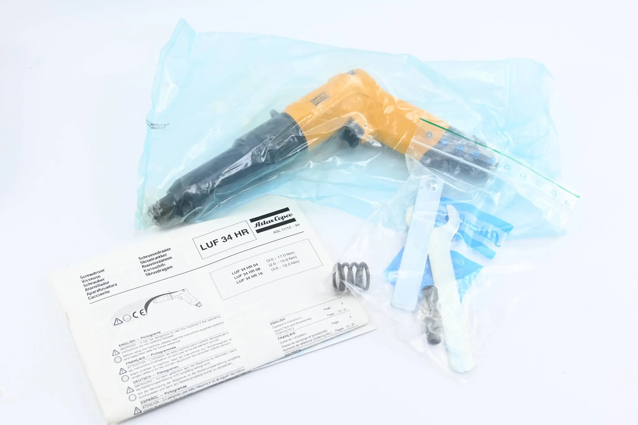 Produktfoto 1 von Atlas Copco Druckluftschrauber LUF34 HR08 ( 8431 0311 09 ) 2.0-15.0Nm