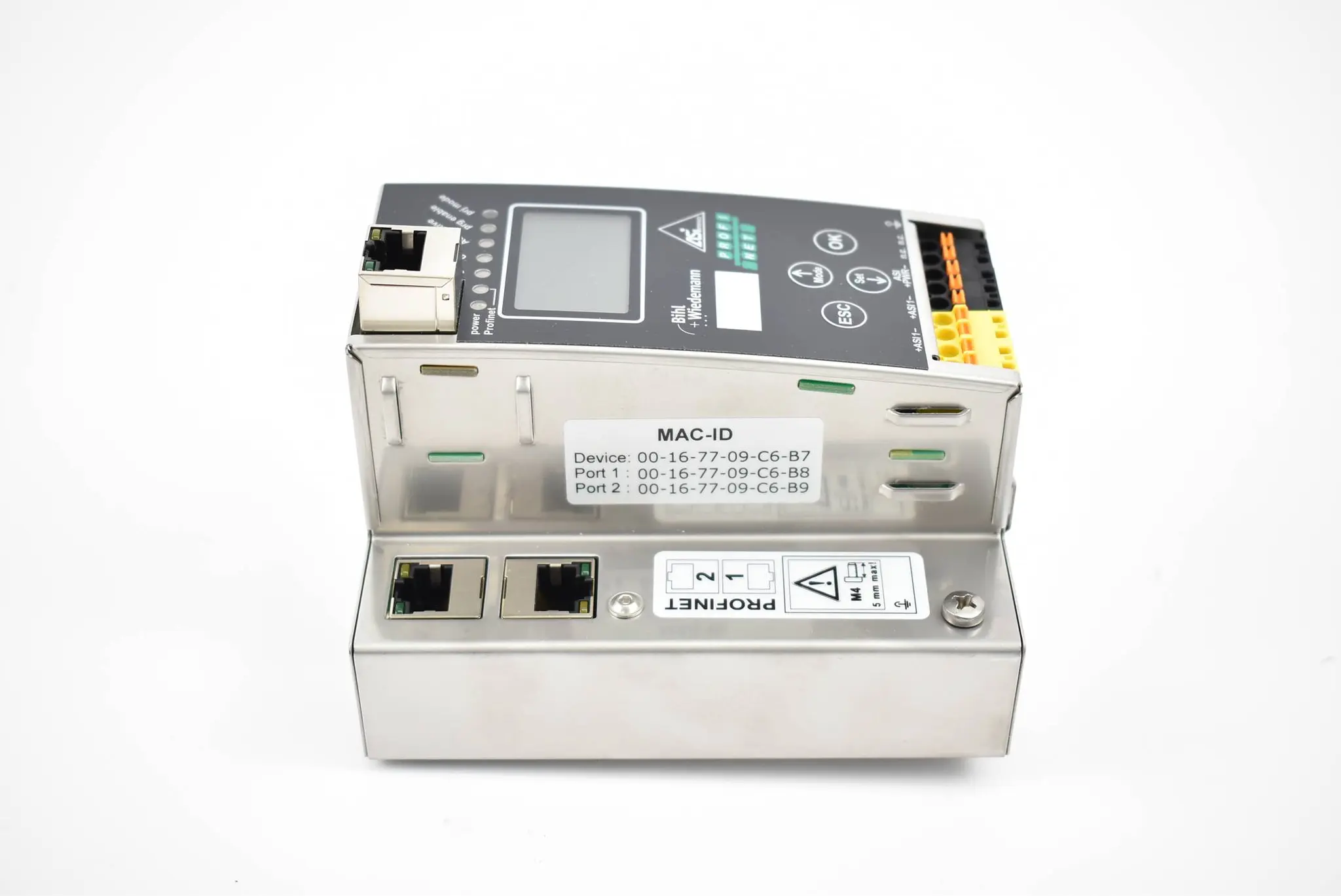 Produktfoto 1 von Bihl + Wiedemann ASi-3 Profinet Gateway in Edelstahl BWU3431