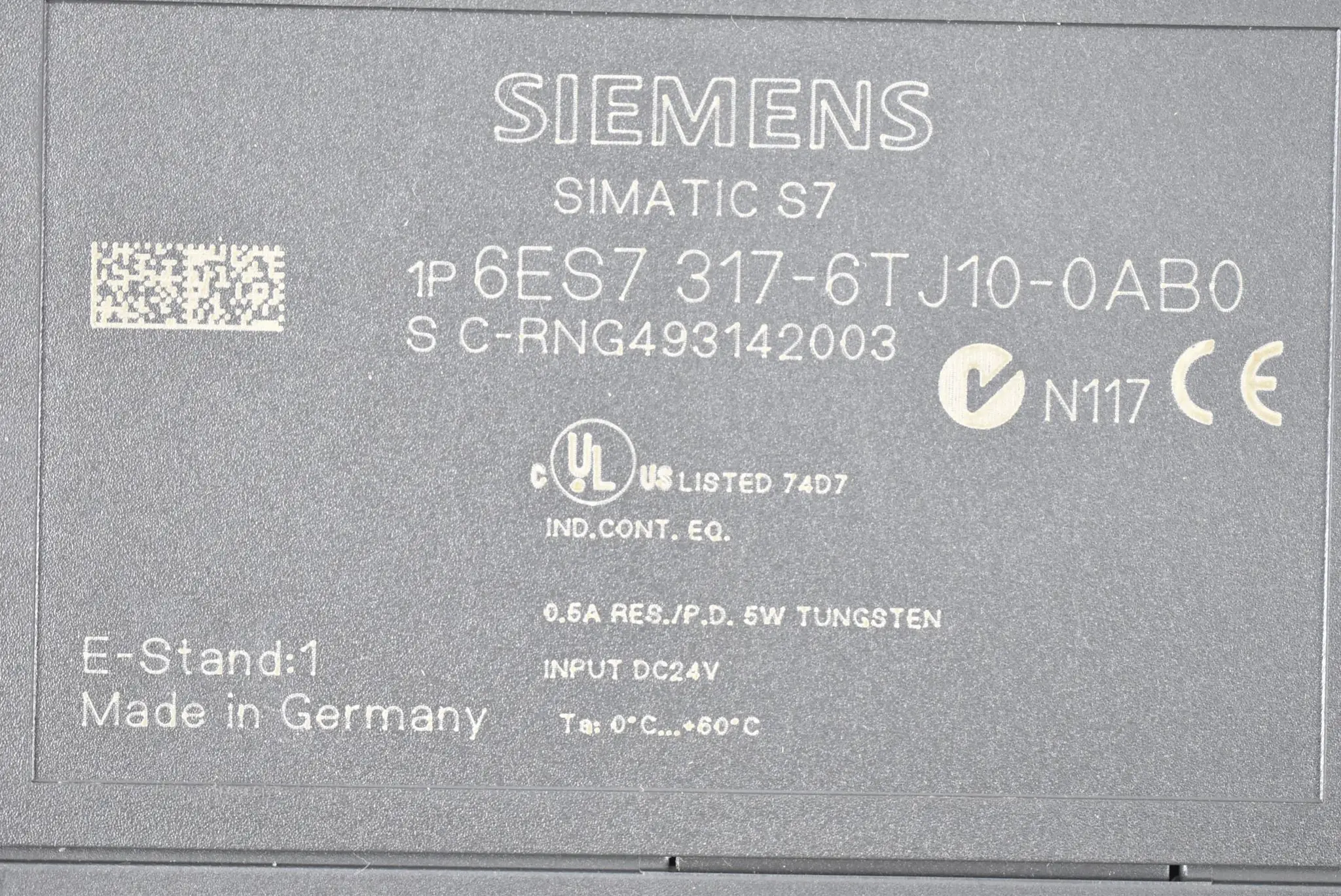 Produktfoto 1 von Siemens simatic S7-300 CPU 6ES7 317-6TJ10-0AB0 ( 6ES7317-6TJ10-0AB0 ) E1