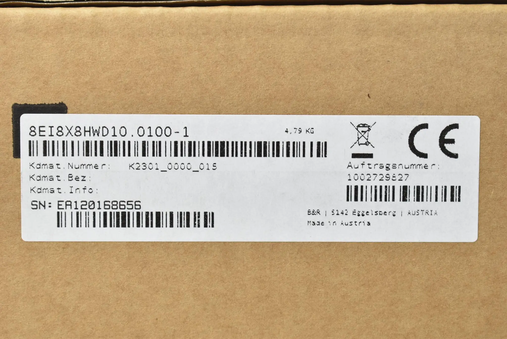 Produktfoto 1 von B&R automation ACOPOS P3 Servoverstärker 8EI8X8HWD10.0100-1