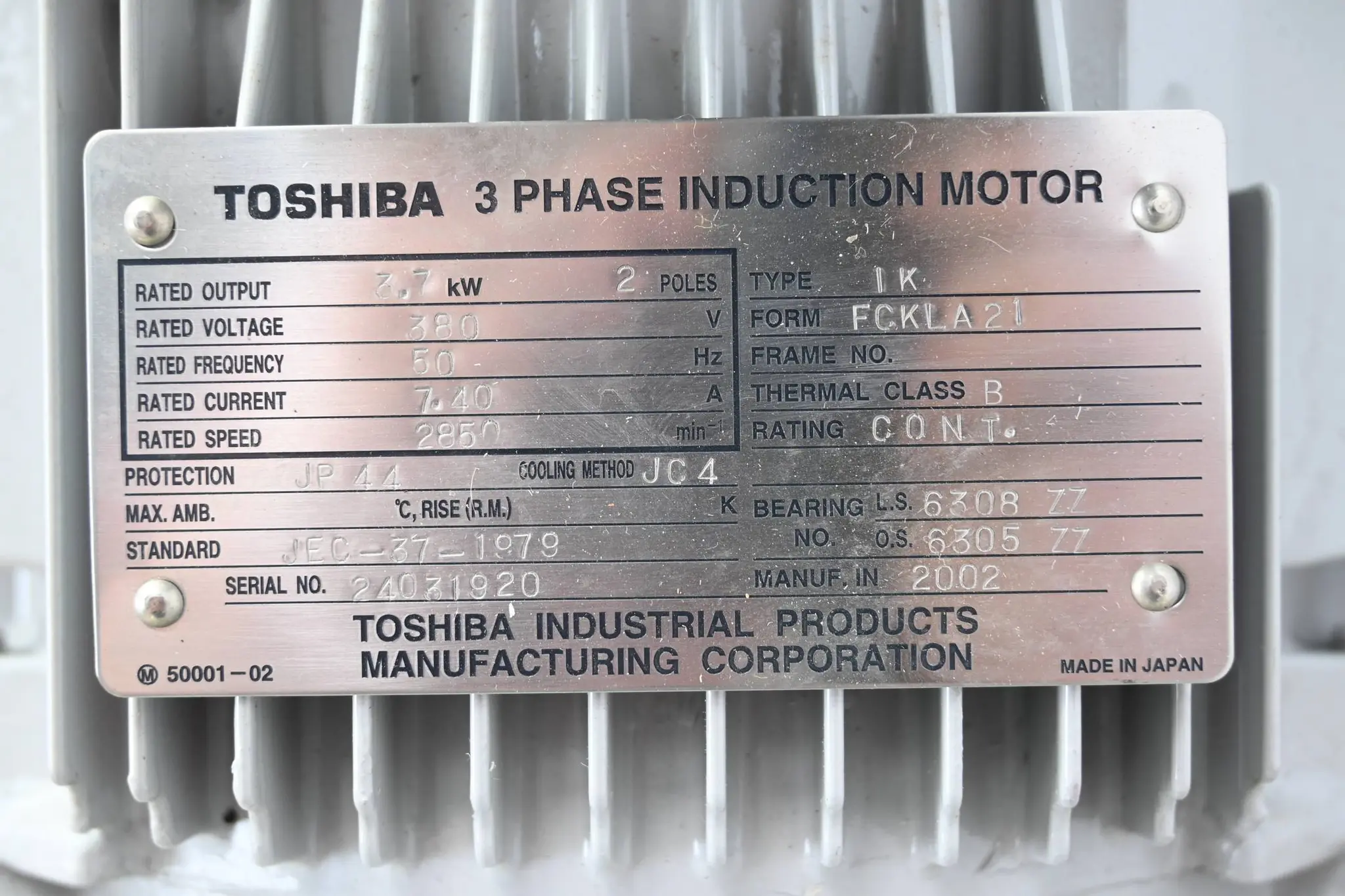 Produktfoto 1 von Toshiba 3~ Motor IK FCKLA21 inkl. World Chemical Chemikalienpumpe 65VK-BK55