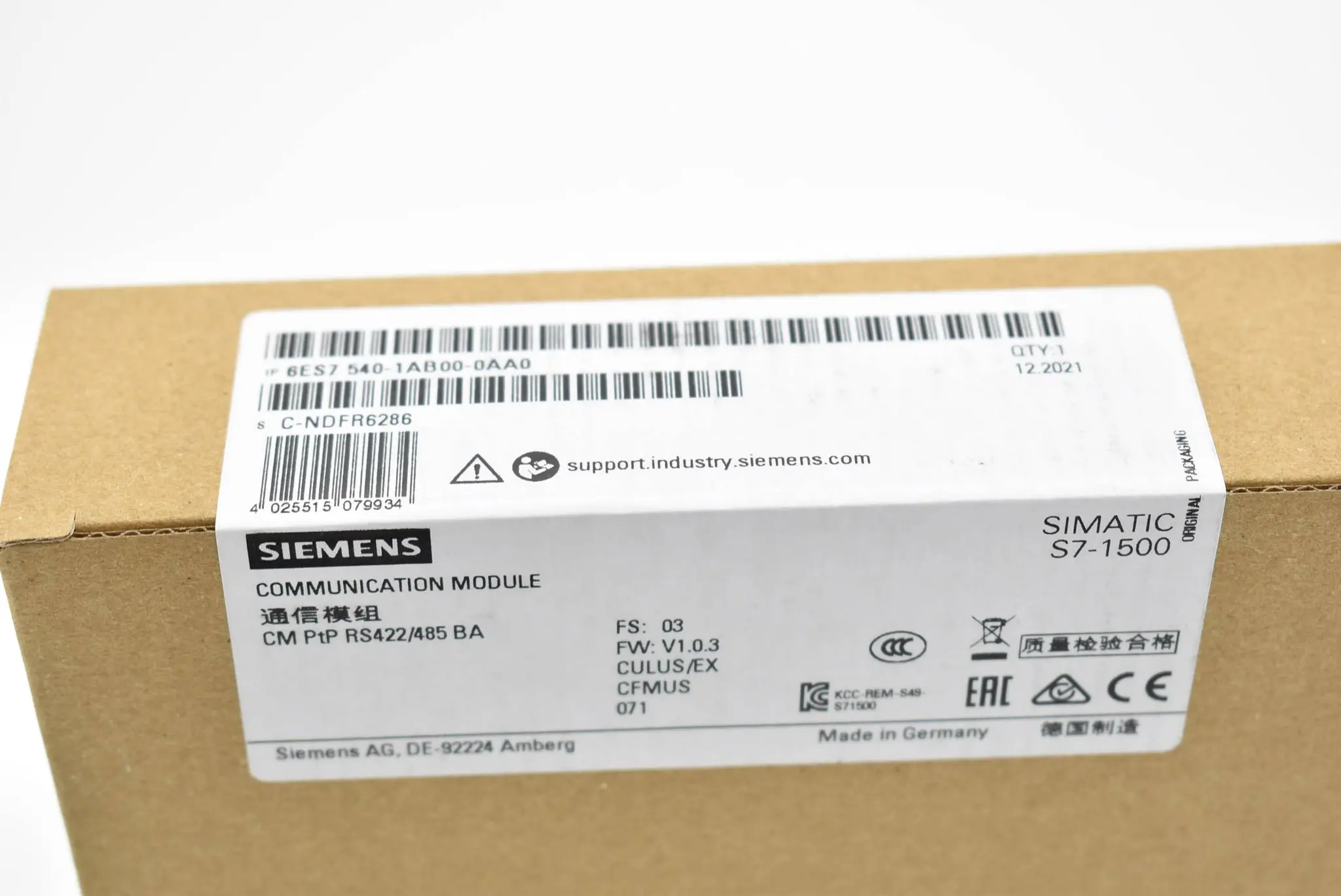 Produktfoto 1 von Siemens simatic S7-1500 CM PtP 6ES7 540-1AB00-0AA0 ( 6ES7540-1AB00-0AA0 )