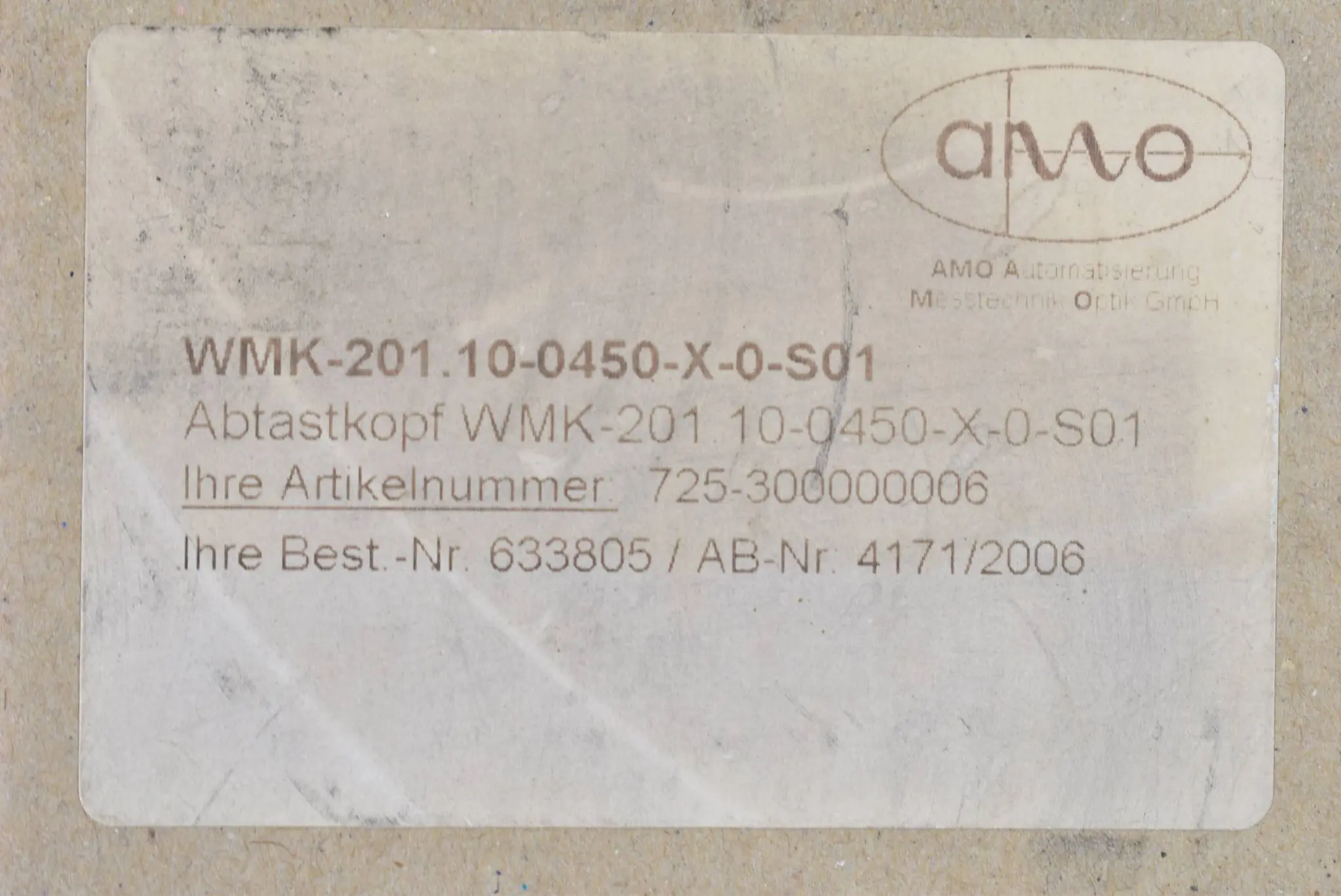 Produktfoto 1 von AMO Abtastkopf WMK-201.10.0450-X-0-S01