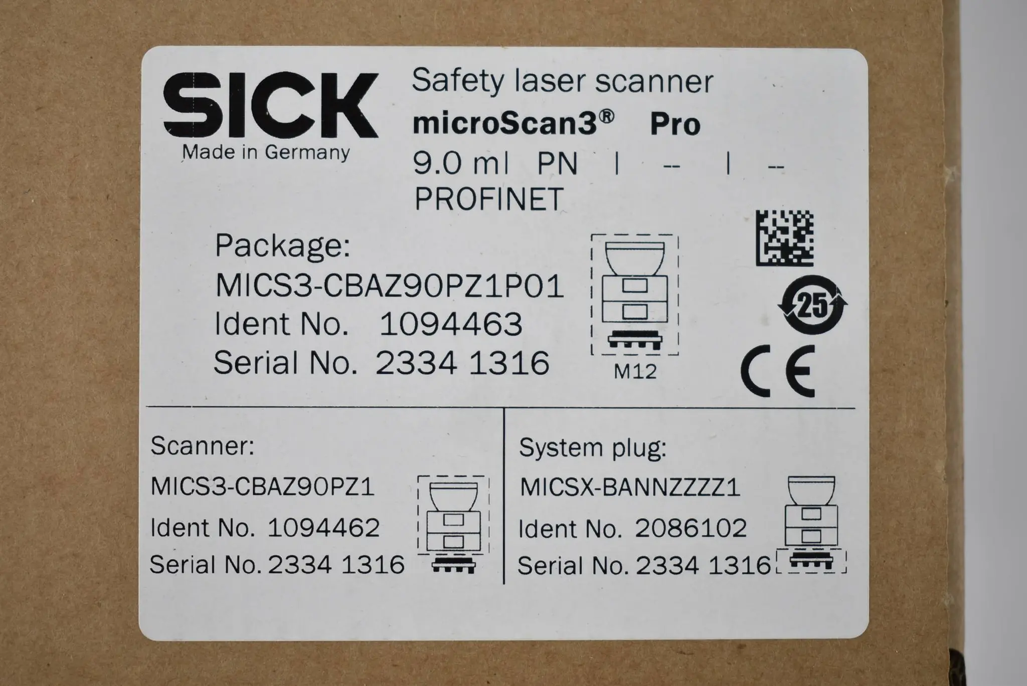 Produktfoto 1 von Sick Safety laser scanner microScan3 Pro MICS3-CBAZ90PZ1P01 ( 1094463 )