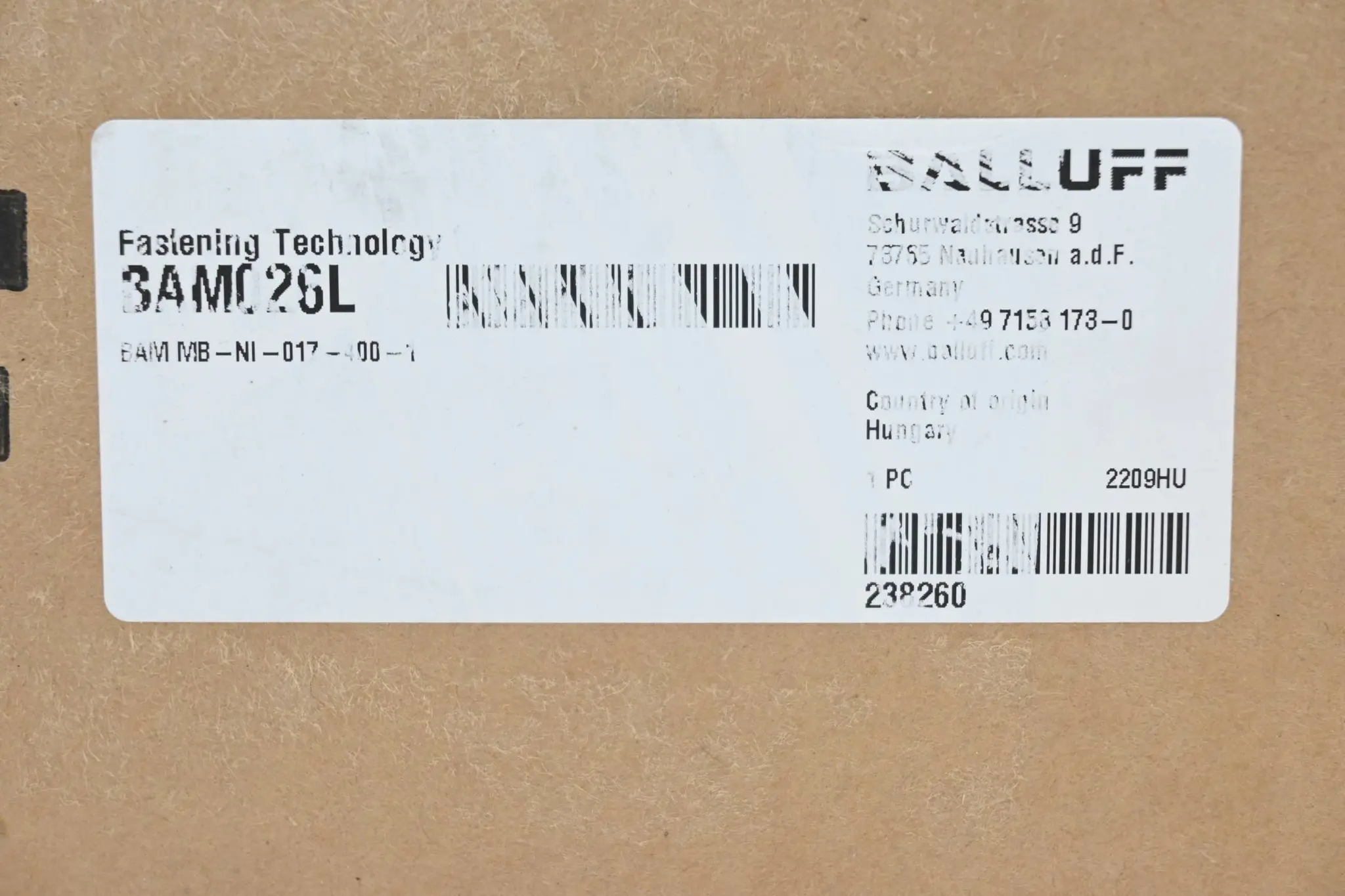 Produktfoto 1 von Balluff BAM026L Halterung SmartLight BAM MB-NI-017-400-1