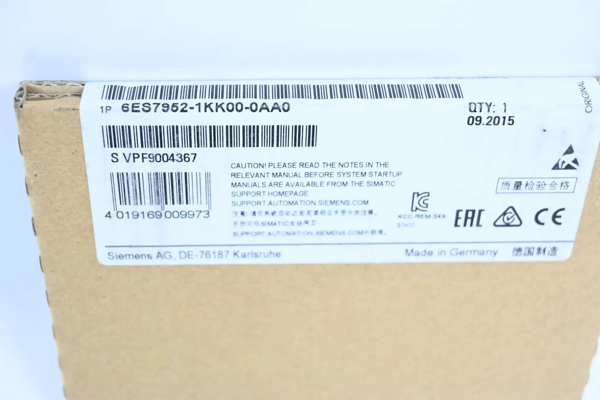 Produktfoto 1 von Siemens Simatic S7 Memory Card 6ES7952-1KK00-0AA0 ( 6ES7 952-1KK00-0AA0 )
