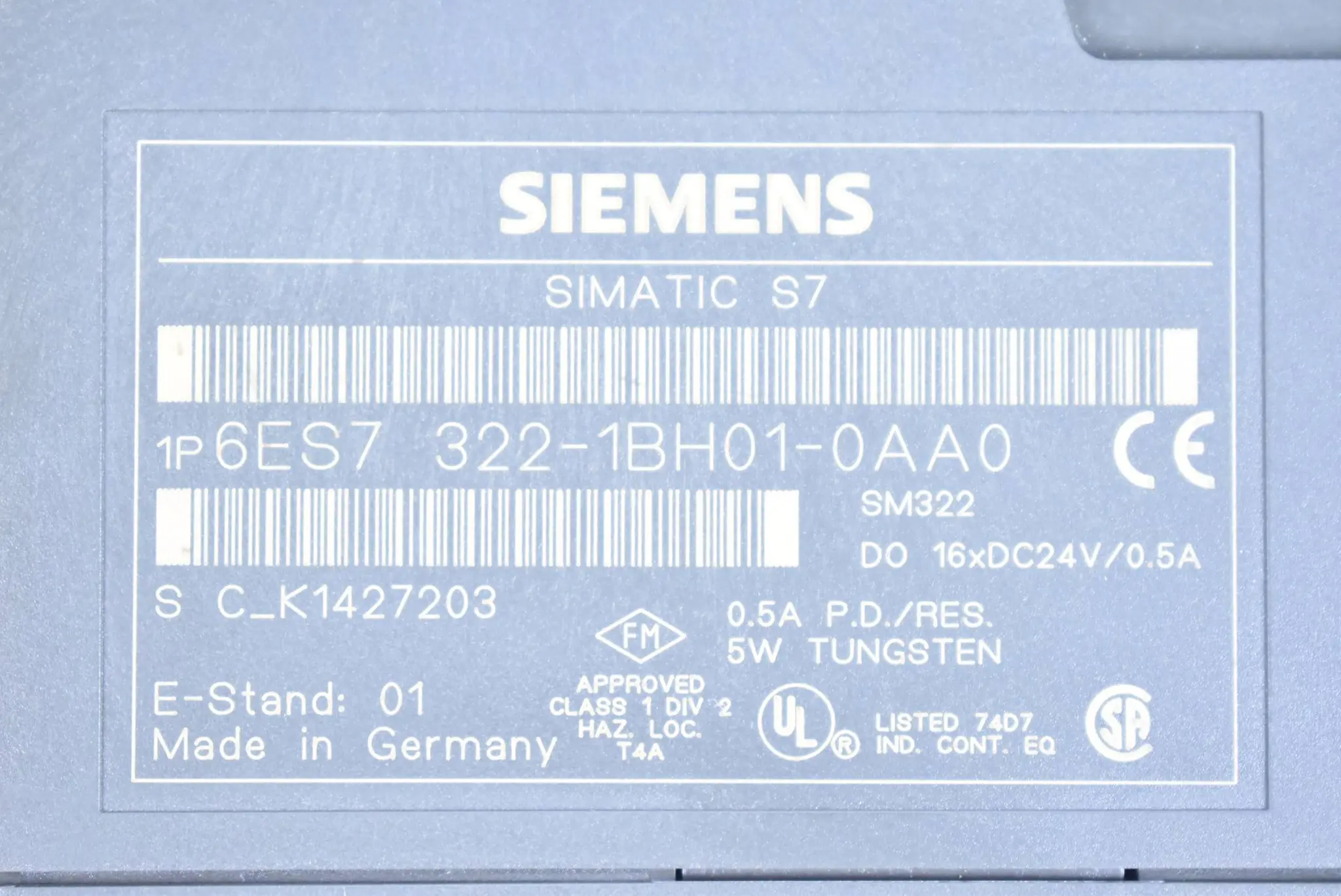 Produktfoto 1 von Siemens Simatic S7- 300 6ES7322-1BH01-0AA0 ( 6ES7 322-1BH01-0AA0 )