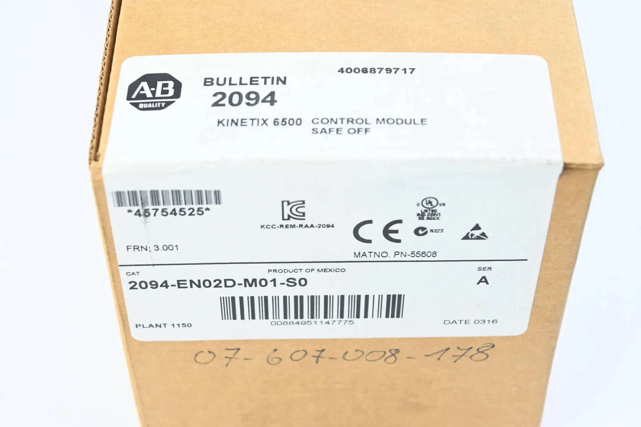 Produktfoto 1 von Allen Bradley Kinetix 6500 Control Module Safe Off 2094-EN02D-M01-S0 Ser. A