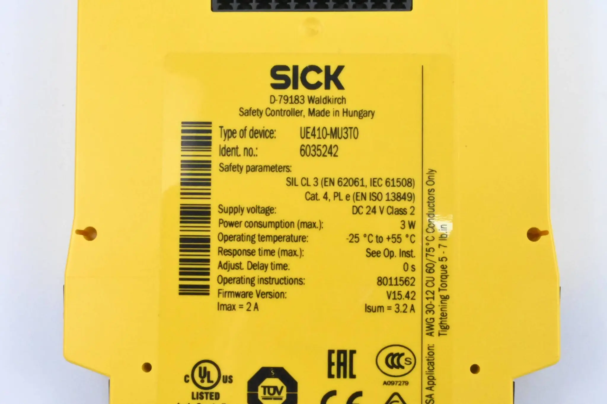 Produktfoto 1 von Sick Sicherheitssteuerung Flexi Classic Hauptmodul UE410-MU3T0 ( 6035242 )
