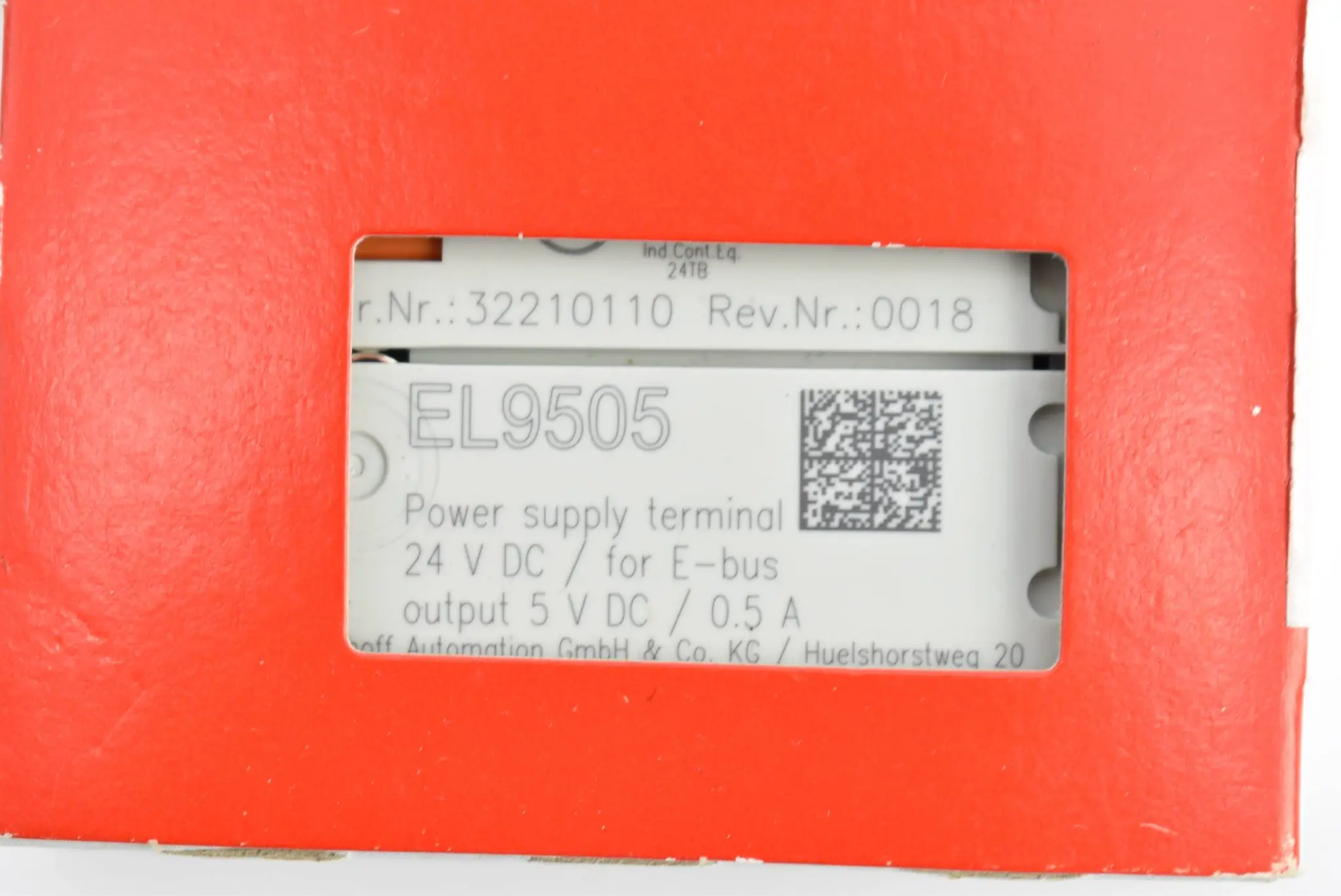 Produktfoto 1 von Beckhoff Netzteilklemme 24 VDC 5 V DC EL9505 ( EL 9505 )