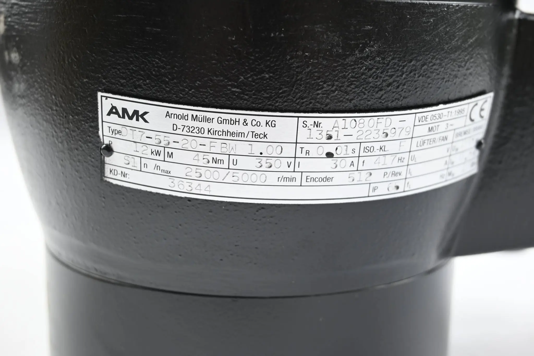 Produktfoto 1 von AMK Servomotor DT7-55-20-FBW 1.00 ( DT7-55-20-FBW1.00 )