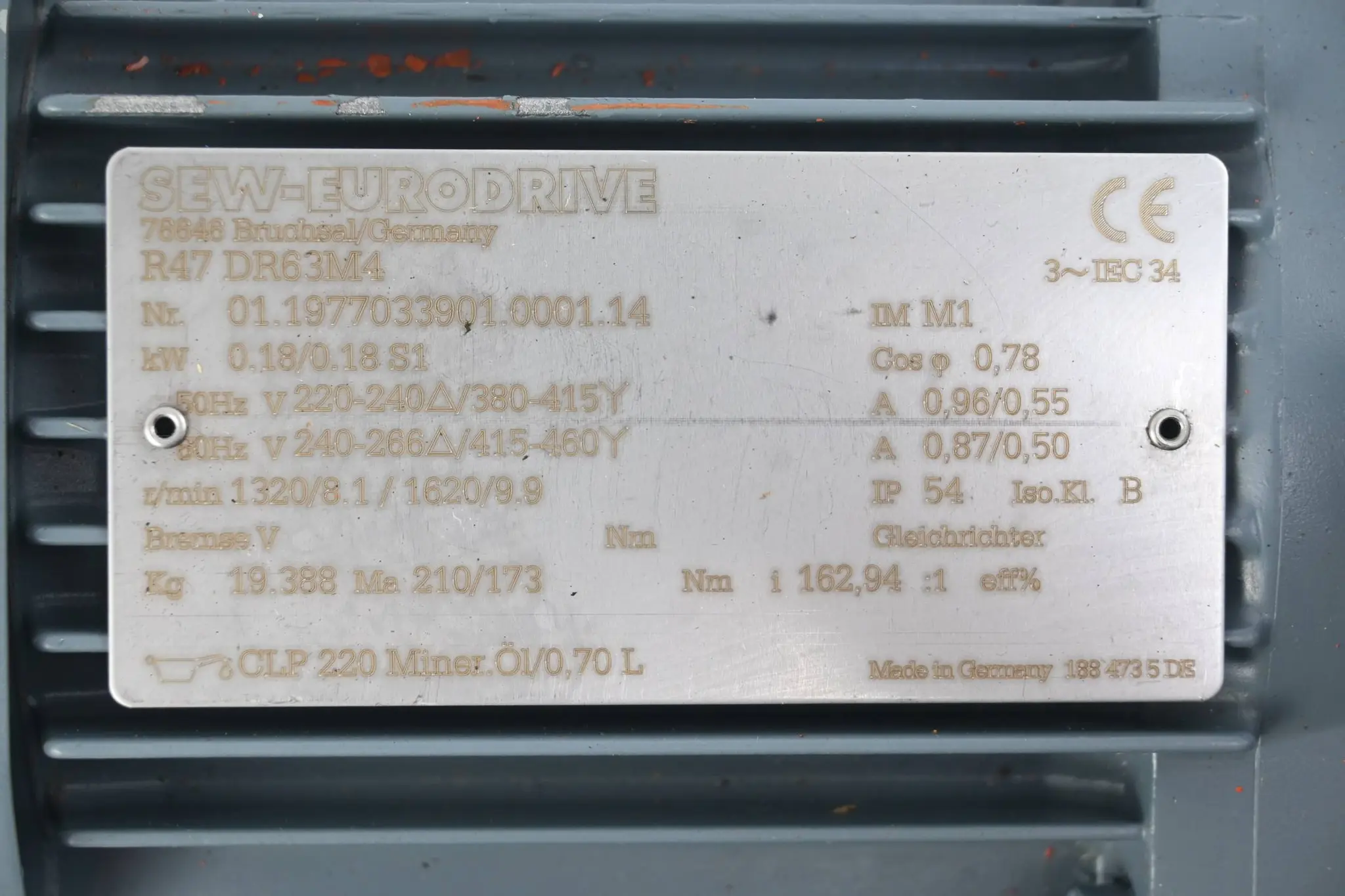 Produktfoto 1 von SEW Eurodrive Getriebemotor R47DR63M4 ( R47 DR63M4 )