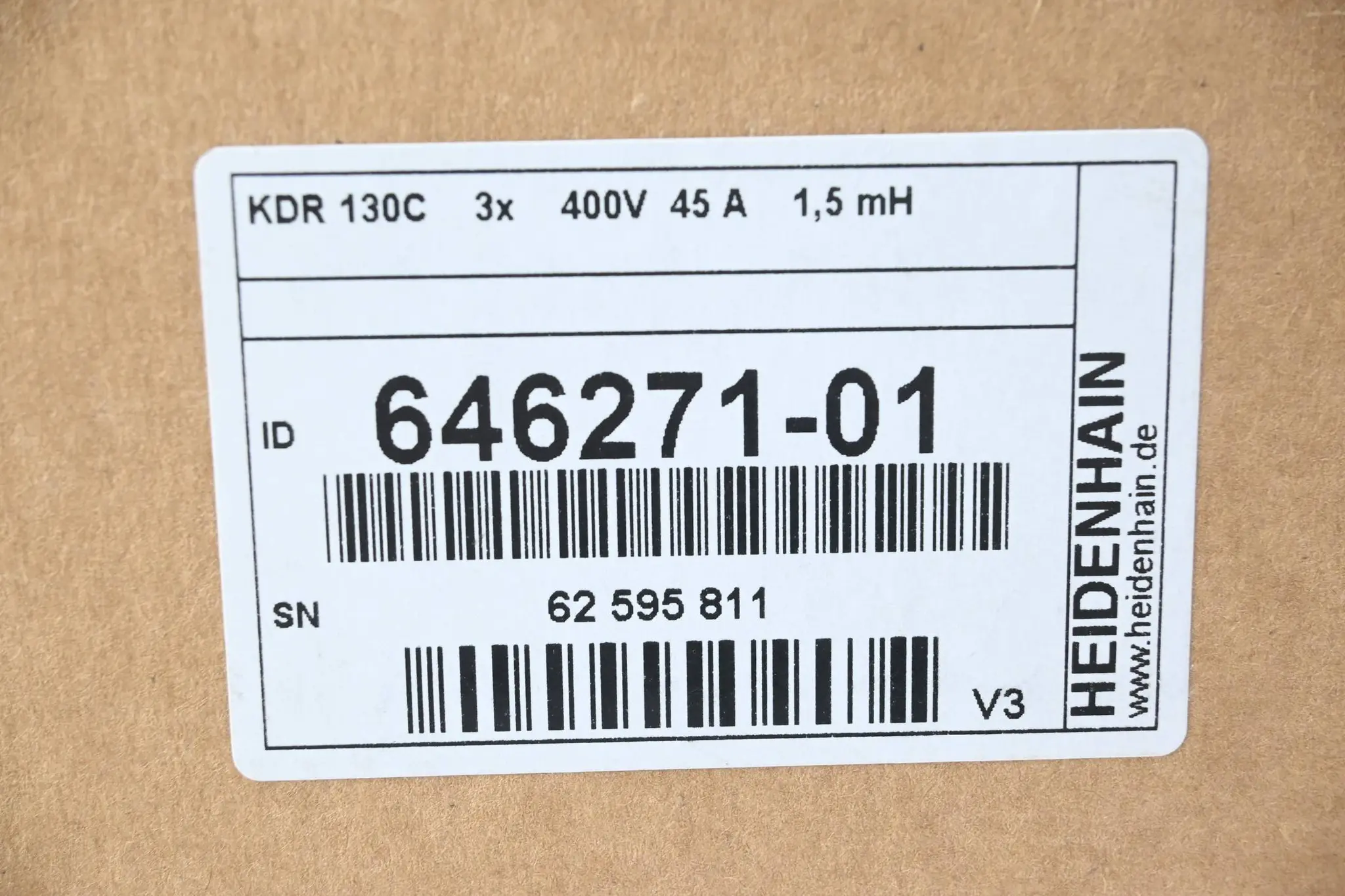 Produktfoto 1 von Heidenhain Kommutierungsdrossel KDR 130C ( 646271-01 ) Ver. V3