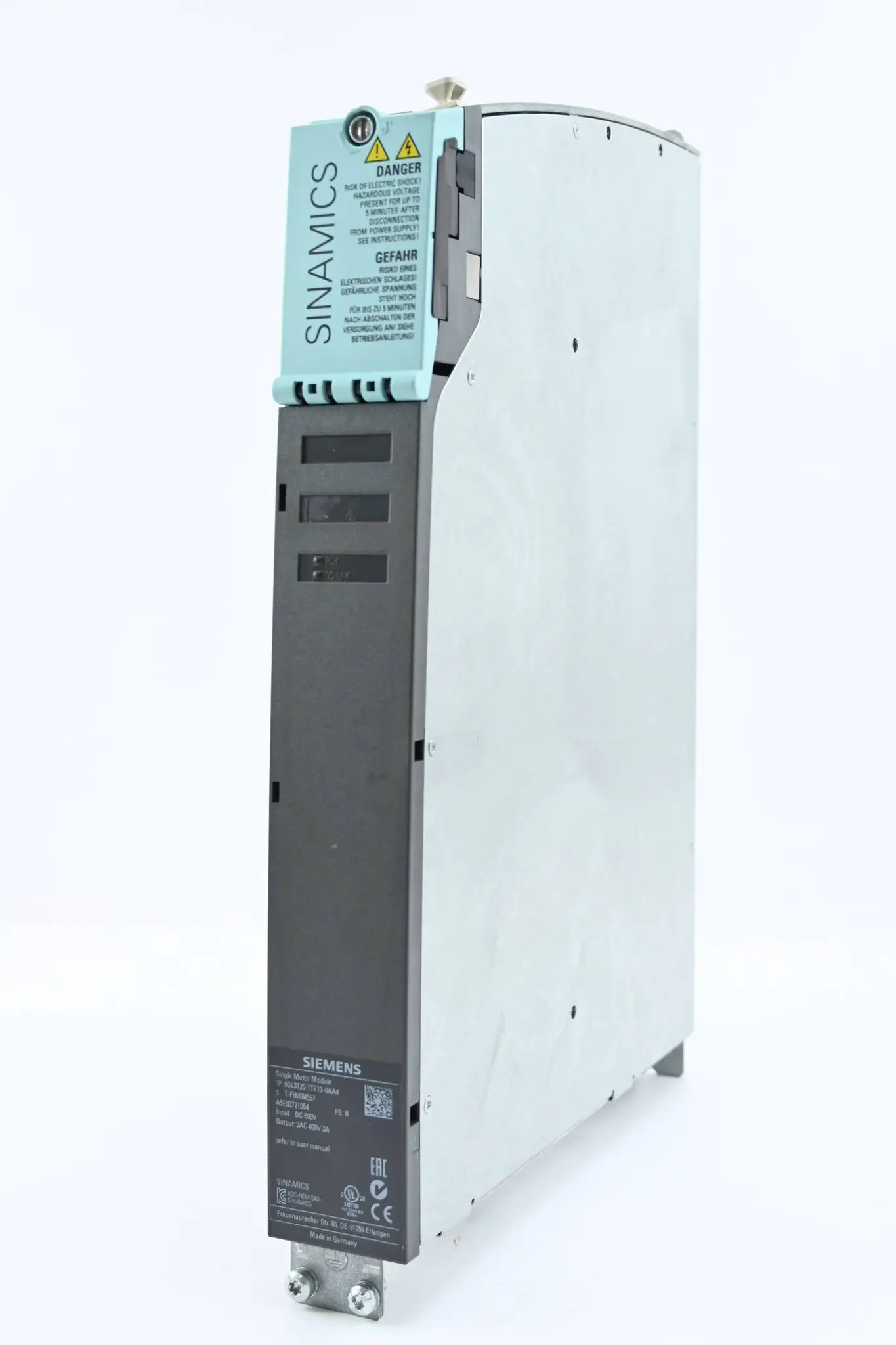 Produktfoto 1 von Siemens Sinamics S120 Motor Modul 6SL3120-1TE13-0AA4 ( 6SL3 120-1TE13-0AA4 ) E.B