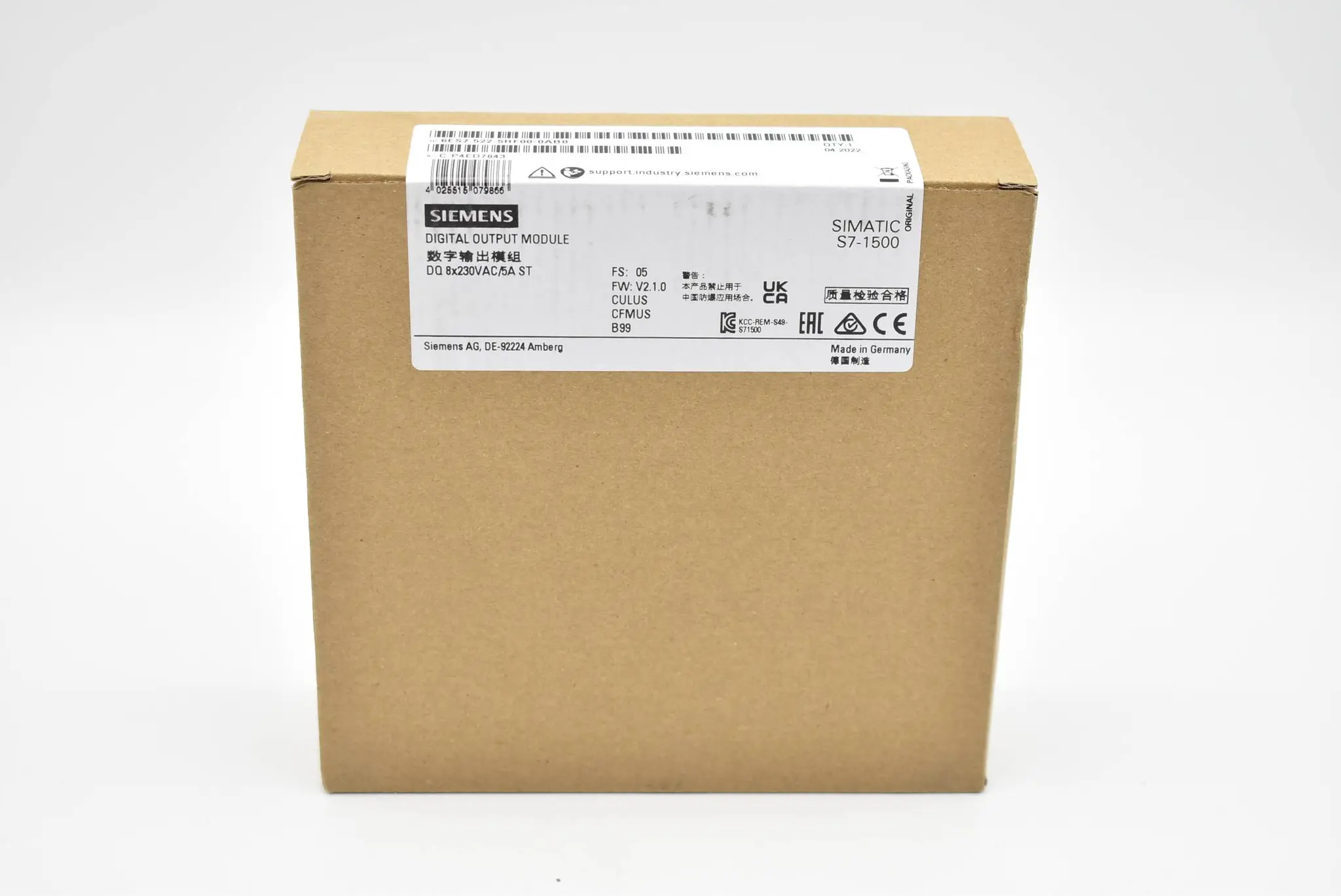 Produktfoto 1 von Siemens simatic S7-1500 DO 6ES7 522-5HF00-0AB0 ( 6ES7522-5HF00-0AB0 ) E.5