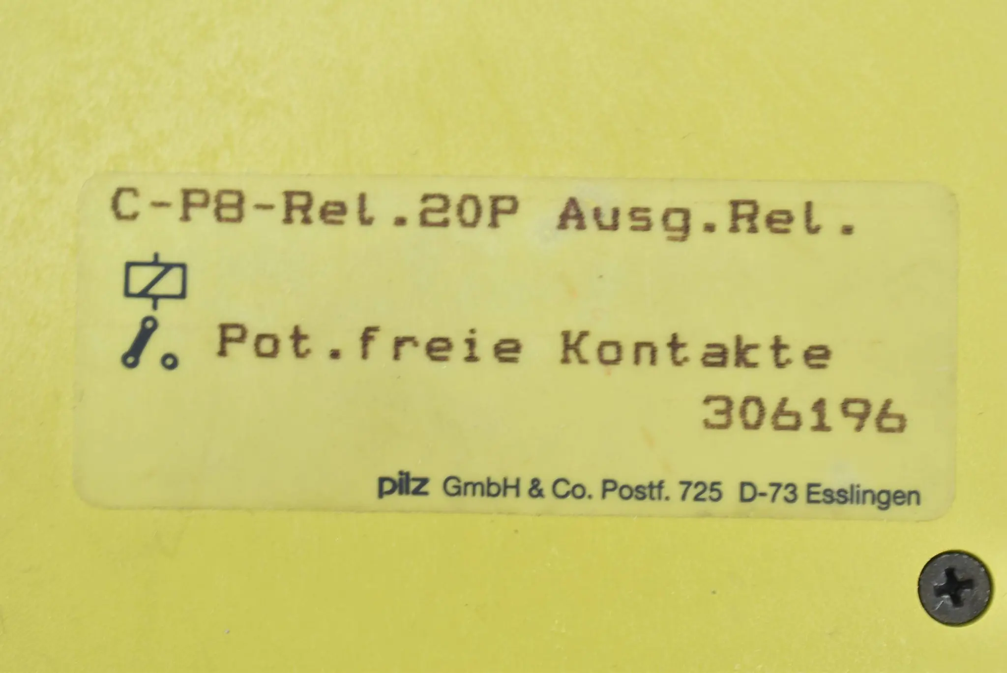 Produktfoto 1 von Pilz Ausgangsmodul C-P8-Rel.20P ( 306196 )