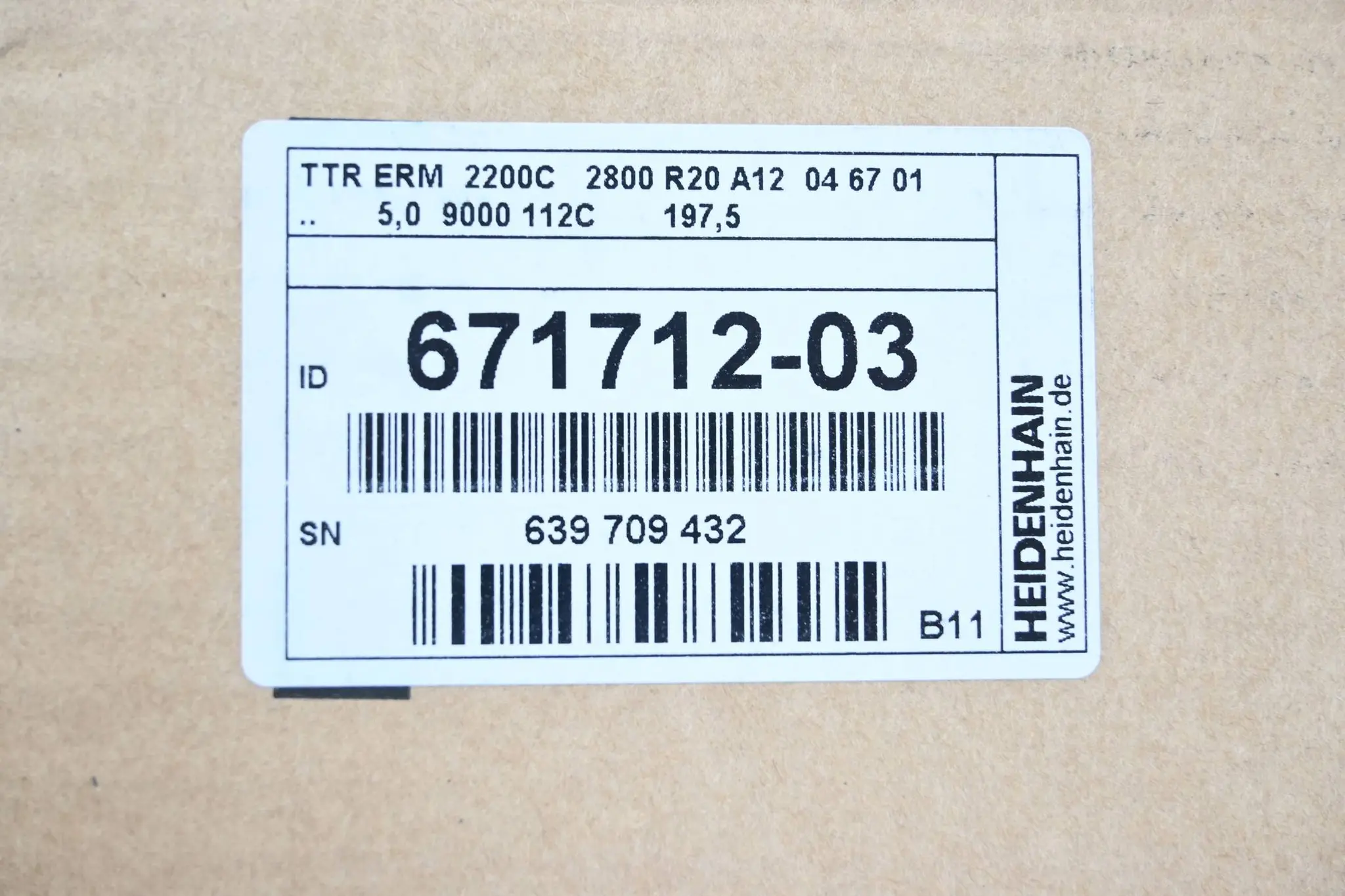 Produktfoto 1 von Heidenhain Teilungstrommel mit Zentrierbund TTR ERM 2200C ( 671712-03 ) Ver. B11