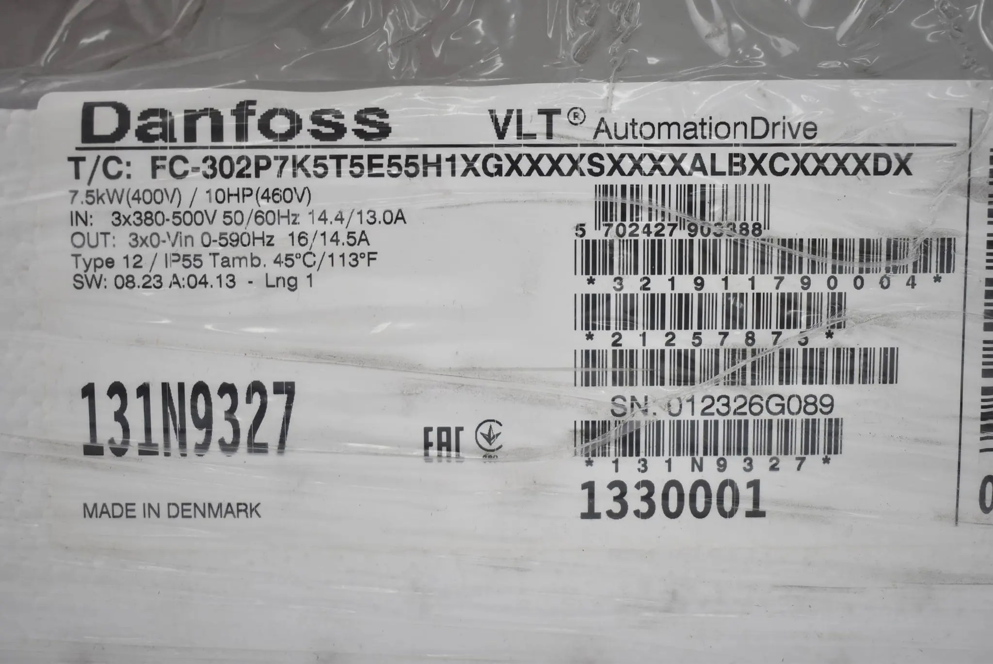 Produktfoto 1 von Danfoss VLT Umrichter FC-302P7K5T5E55H1XGXXXXSXXXXALBXCXXXXDX ( 131N9327 ) 7,5kW