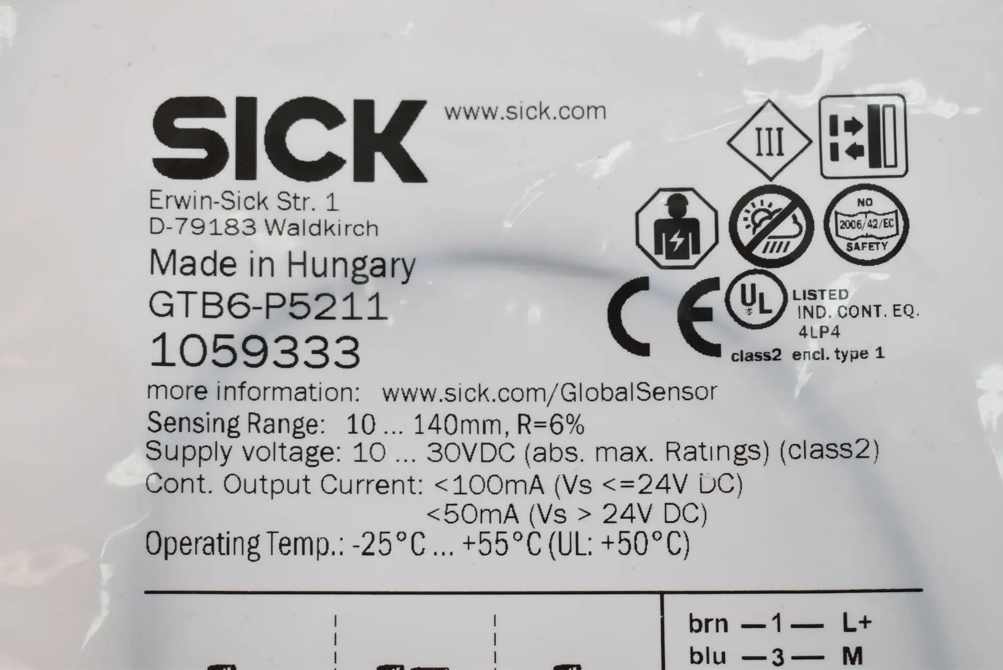 Produktfoto 1 von Sick Miniatur-Lichtschranke GTB6-P5211 ( 1059333 )