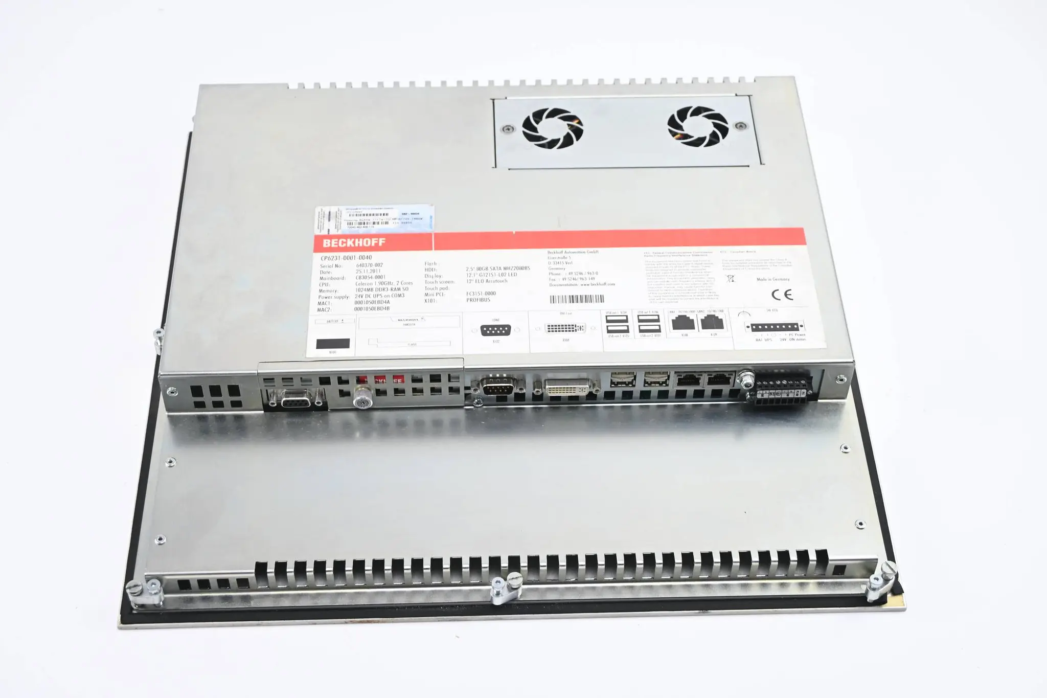 Produktfoto 1 von Beckhoff Industrie-Panel-PC CP6231-0001-0040