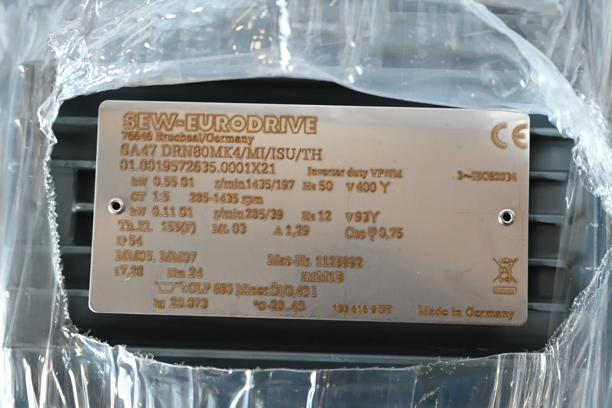 Produktfoto 1 von SEW-Eurodrive Getriebmotor SA47 DRN80MK4/MI/ISU/TH ( SA47DRN80MK4/MI/ISU/TH )