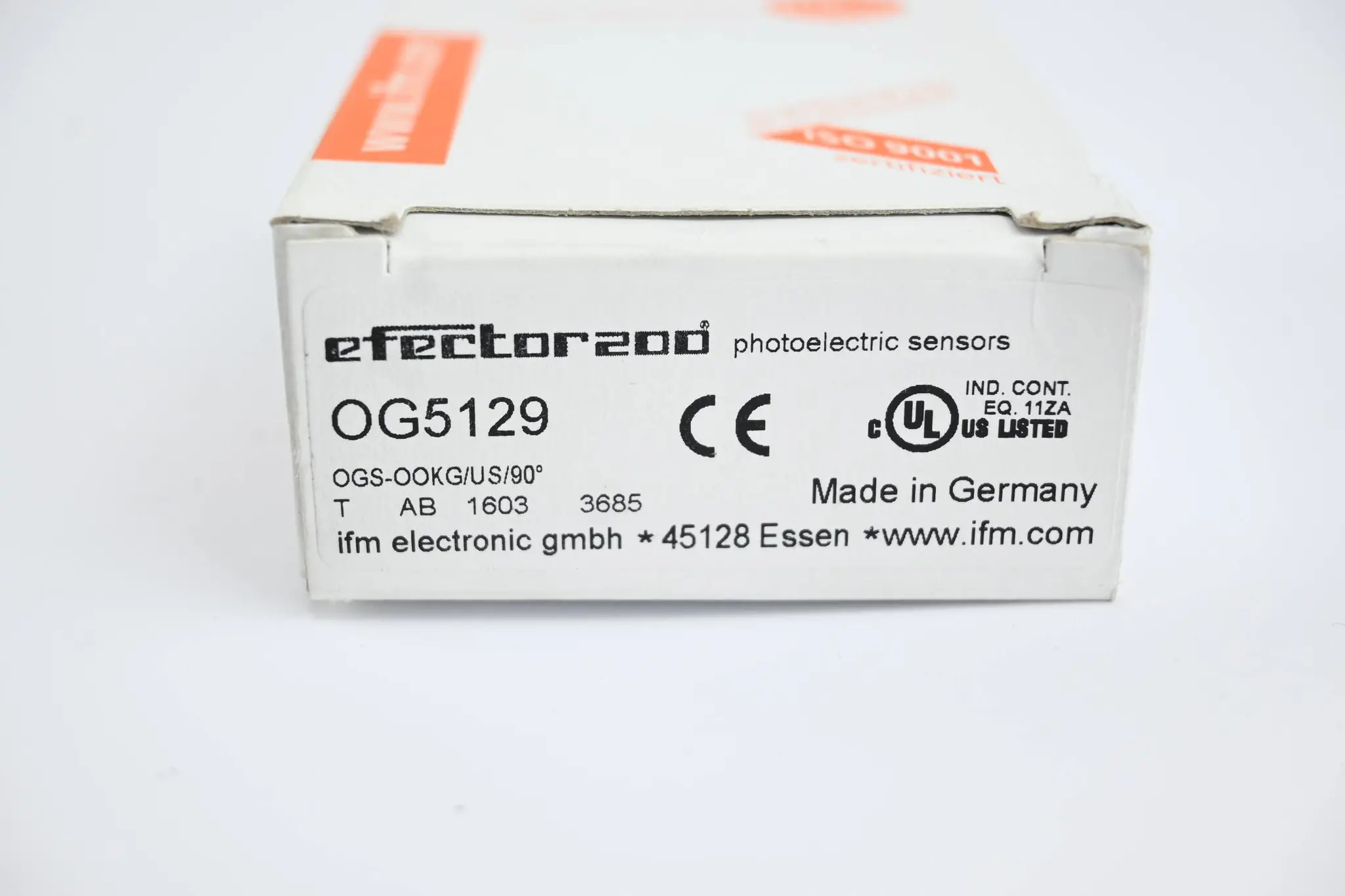 Produktfoto 1 von Ifm Electronic Einweglichtschranke Sender OG5129 ( OGS-OOKG/US/90° )