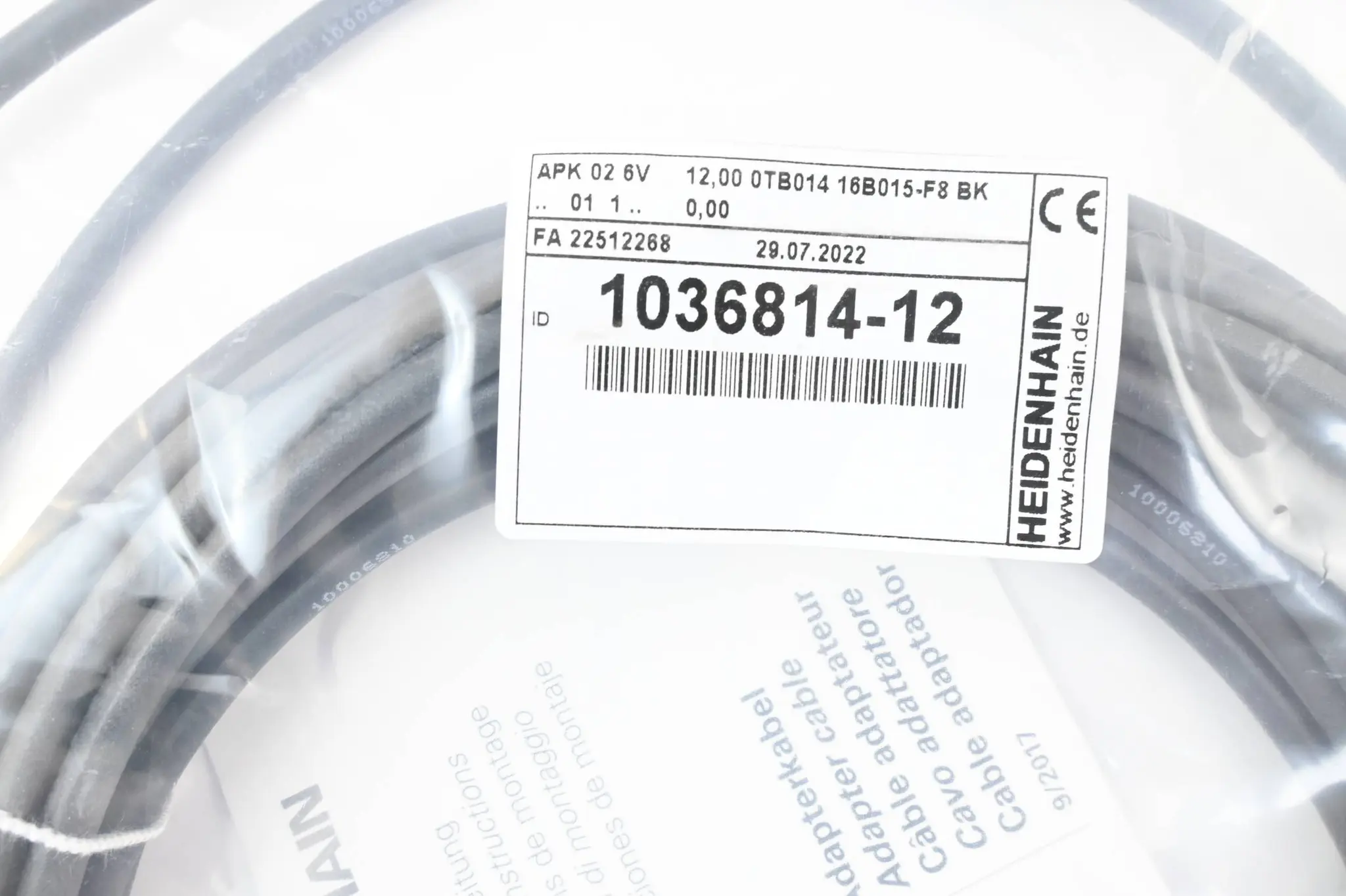 Produktfoto 1 von Heidenhain Adapterkabel zum Anschluss von Steckersystemen 1036814-12 / 12m
