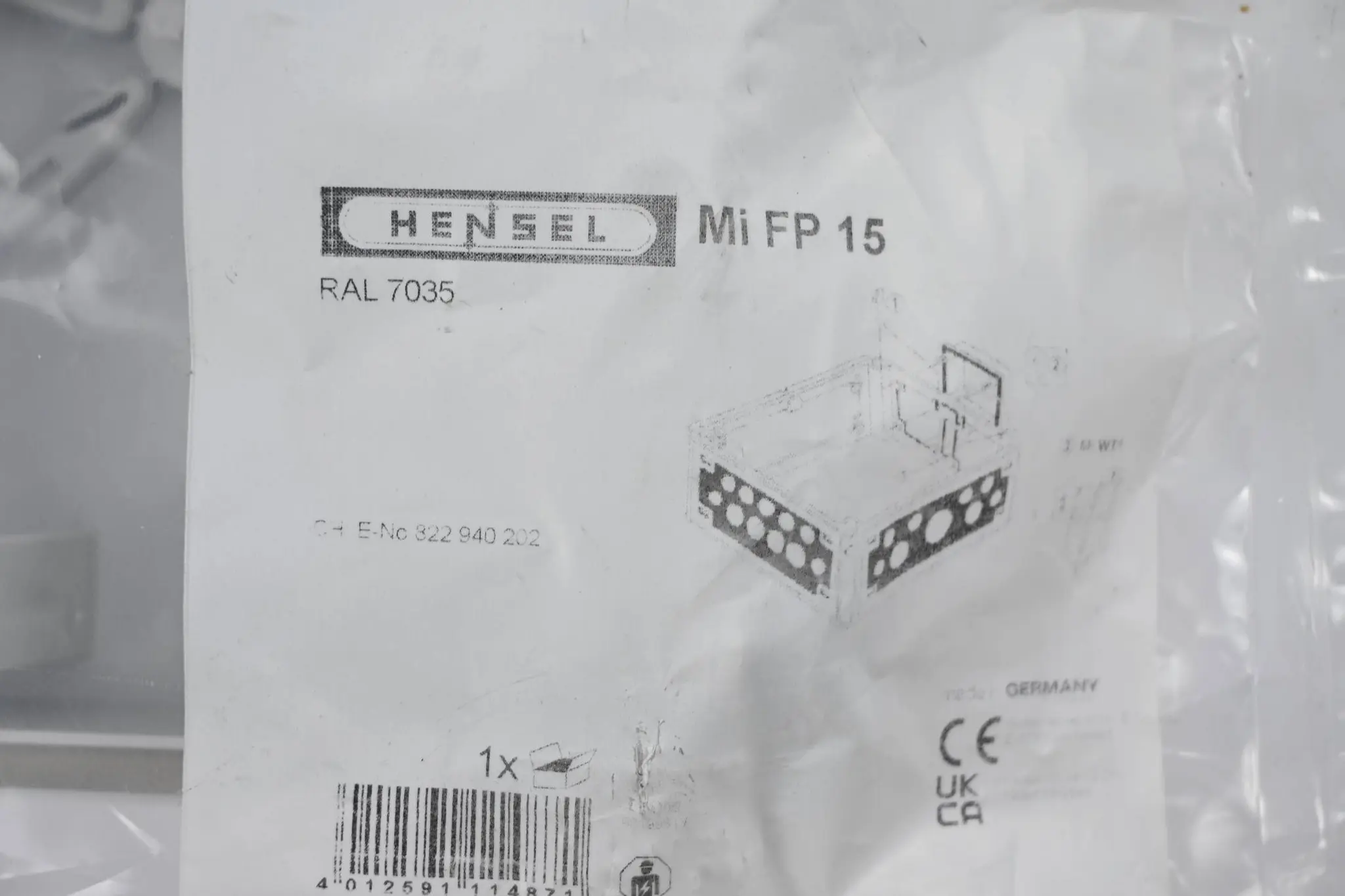 Produktfoto 1 von Hensel Anbauflansch / Flanschplatte Mi FP 15 ( MiFP15 ) RAL7035