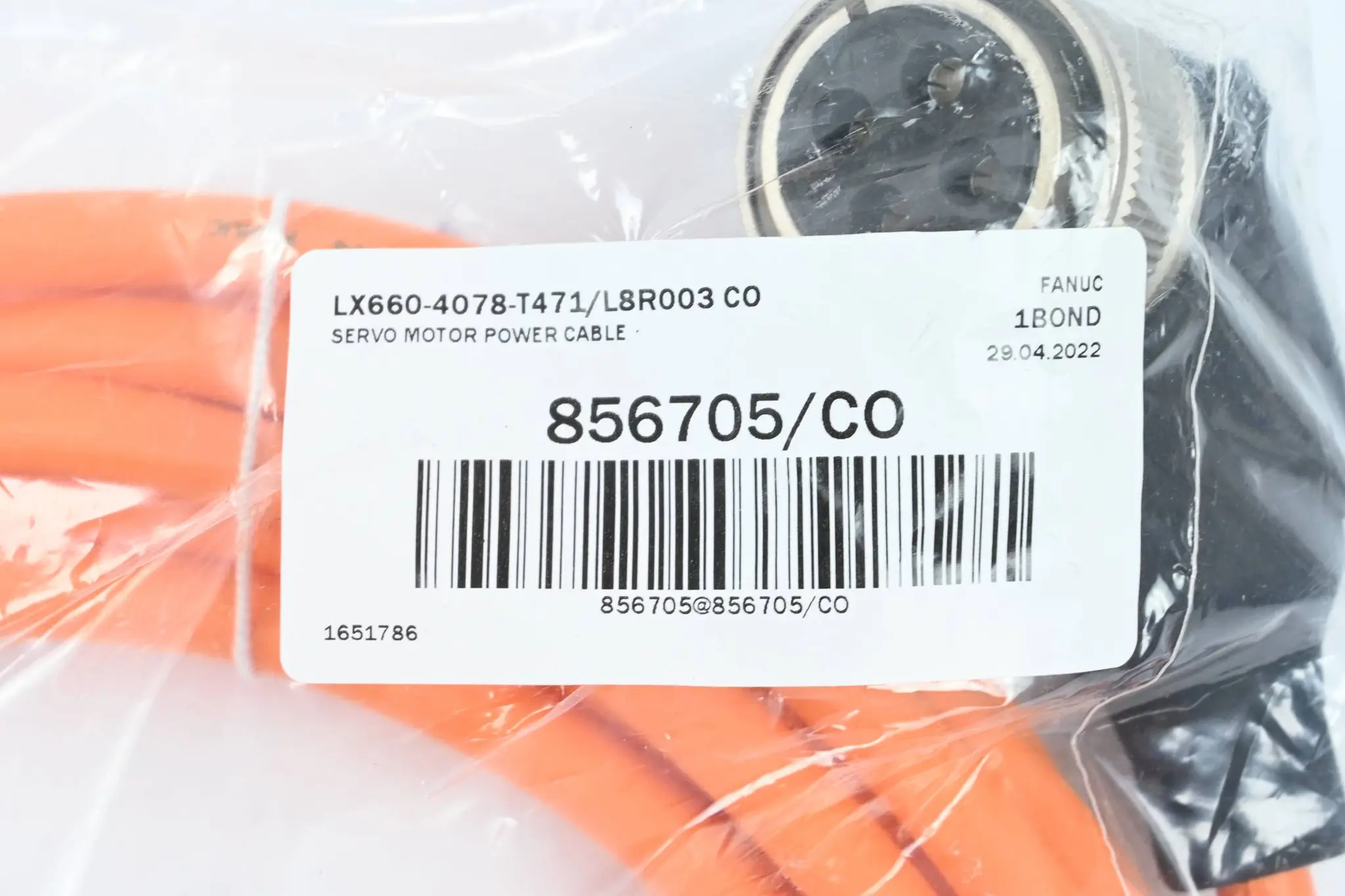 Produktfoto 1 von Fanuc Servo Motor Power Kabel LX660-4078-T471/L8R003 CO ( 856705/CO )