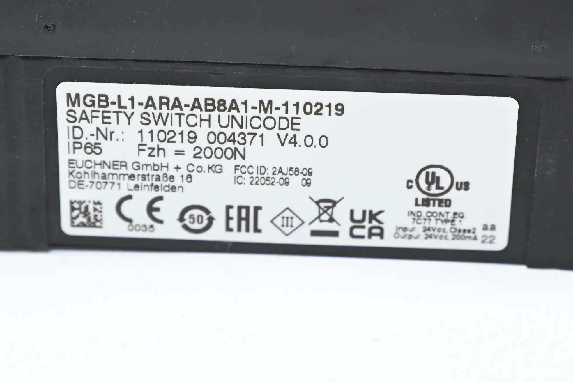Produktfoto 1 von Euchner Zuhaltemodul MGB-L1-ARA-ABBA1-M-1102189 ( 110219 )