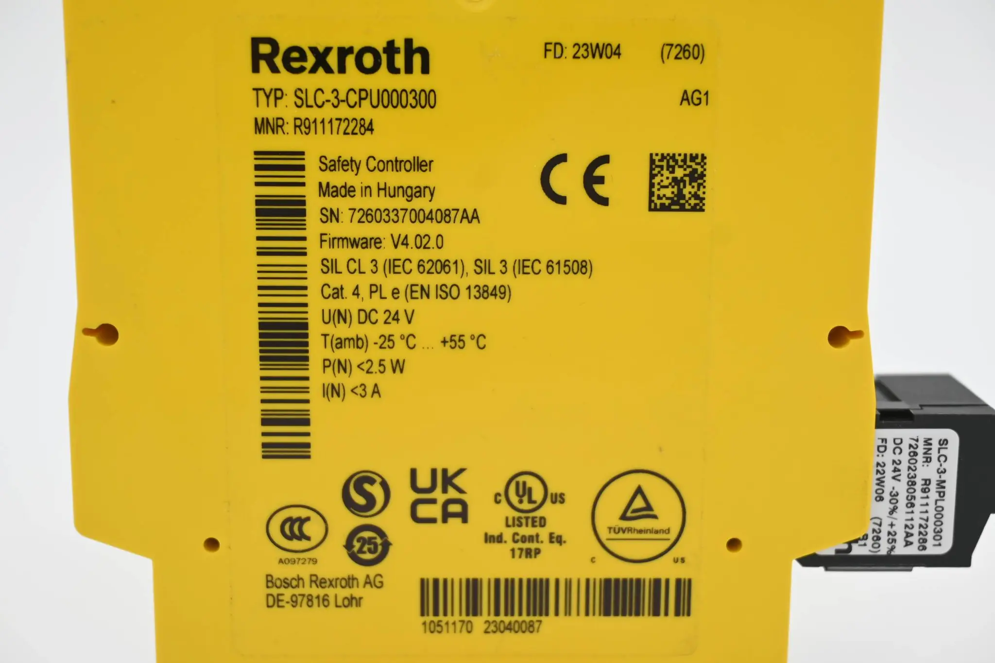 Produktfoto 1 von Rexroth IndraControl SLC-3-CPU000300 ( R911172284 )