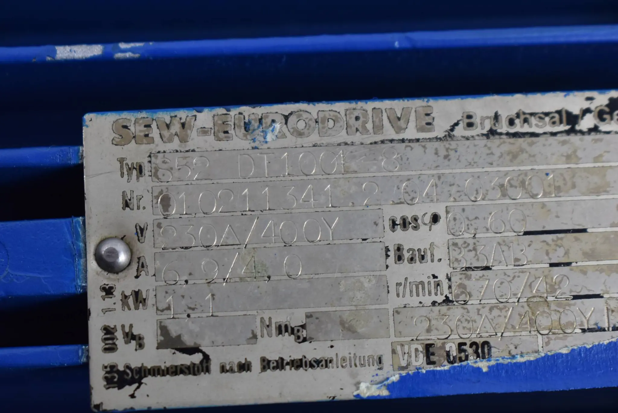 Produktfoto 1 von SEW Eurodrive Getriebemotor S52 DT100L-8 ( S52DT100L-8 )