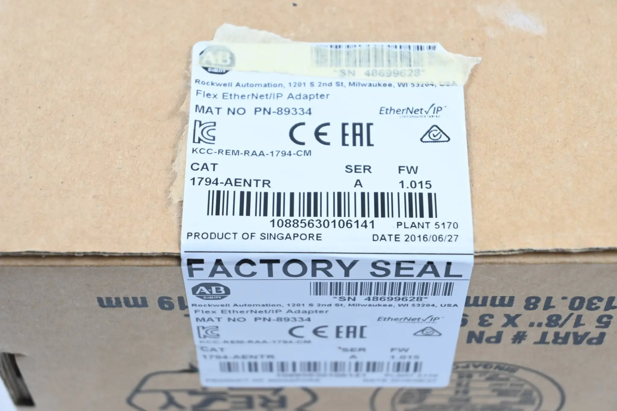 Produktfoto 1 von Allen Bradley Flex EtherNet/IP Adapter  KCC-REM-RAA-1794-CM ( PN-89334 )