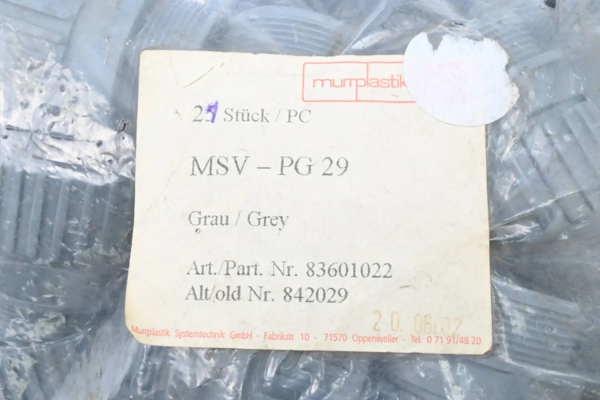 Produktfoto 1 von Murrplastik 21x MSV-PG29 Steckverschraubung