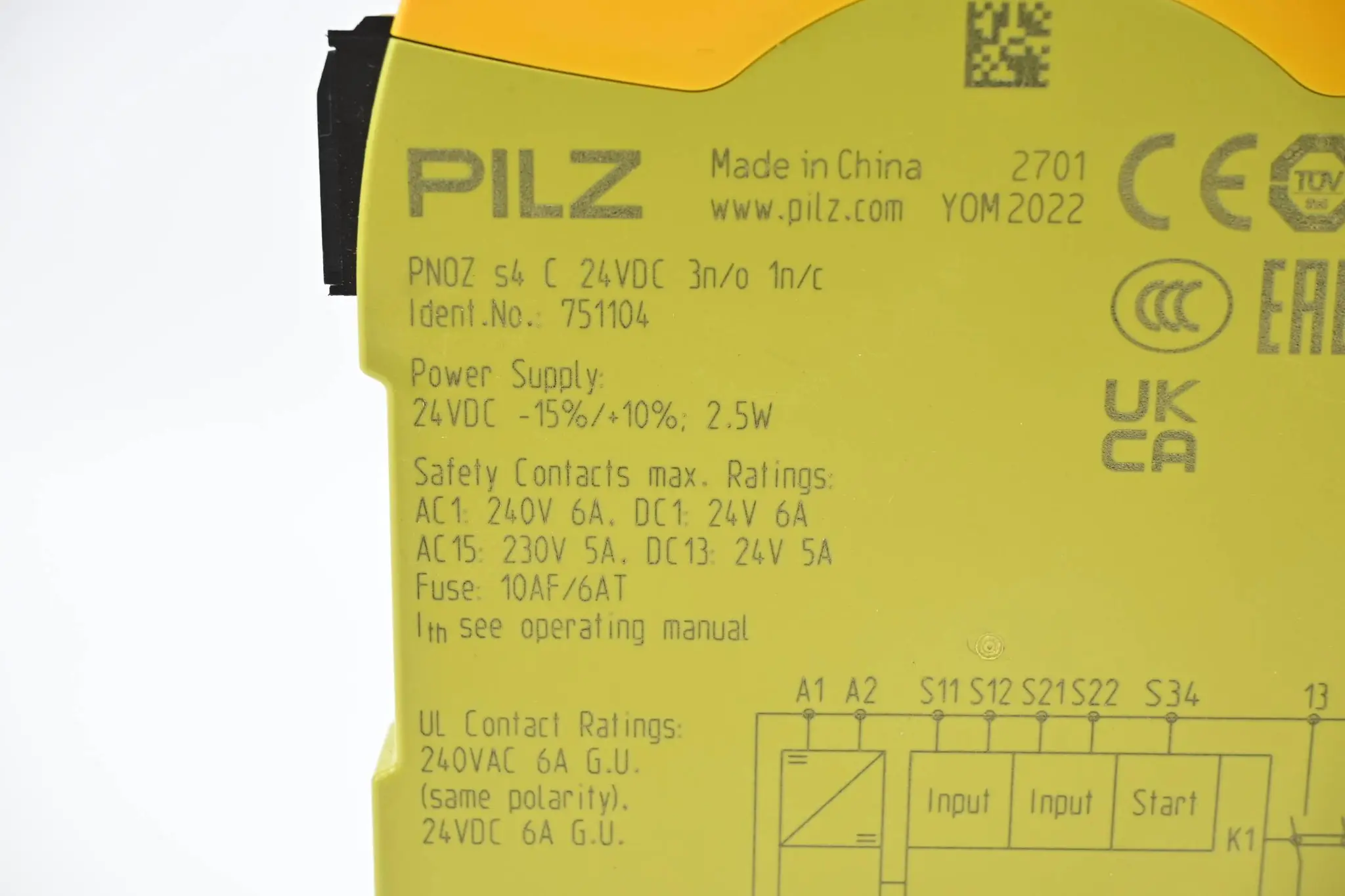 Produktfoto 1 von Pilz Sicherheitsschaltgerät PNOZ s4 C 24VDC 3n/o 1n/c ( 751104 )