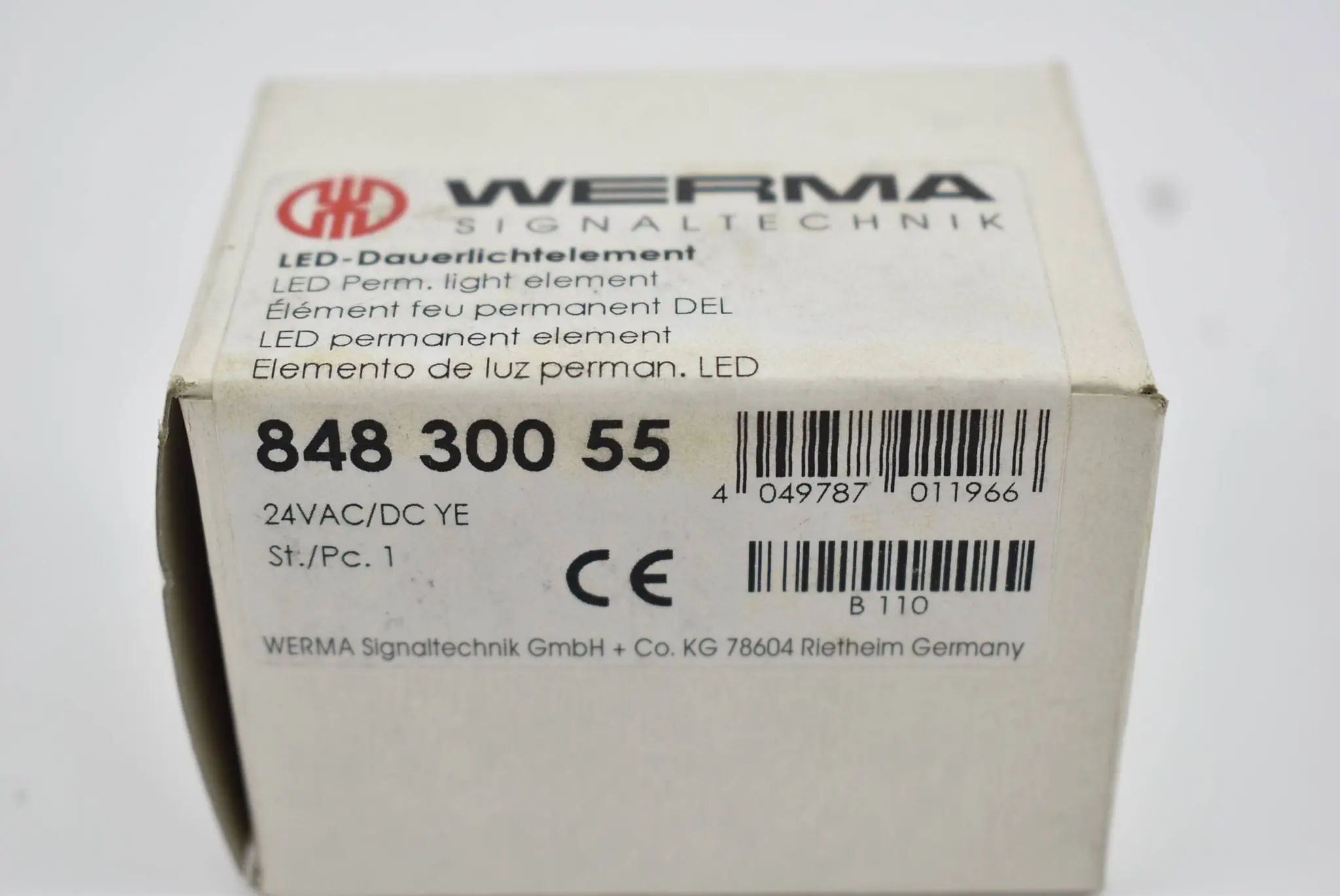 Produktfoto 1 von Werma Signaltechnik LED-Dauerlichtelement 24VAC/DC 848 300 55 ( 84830055 )